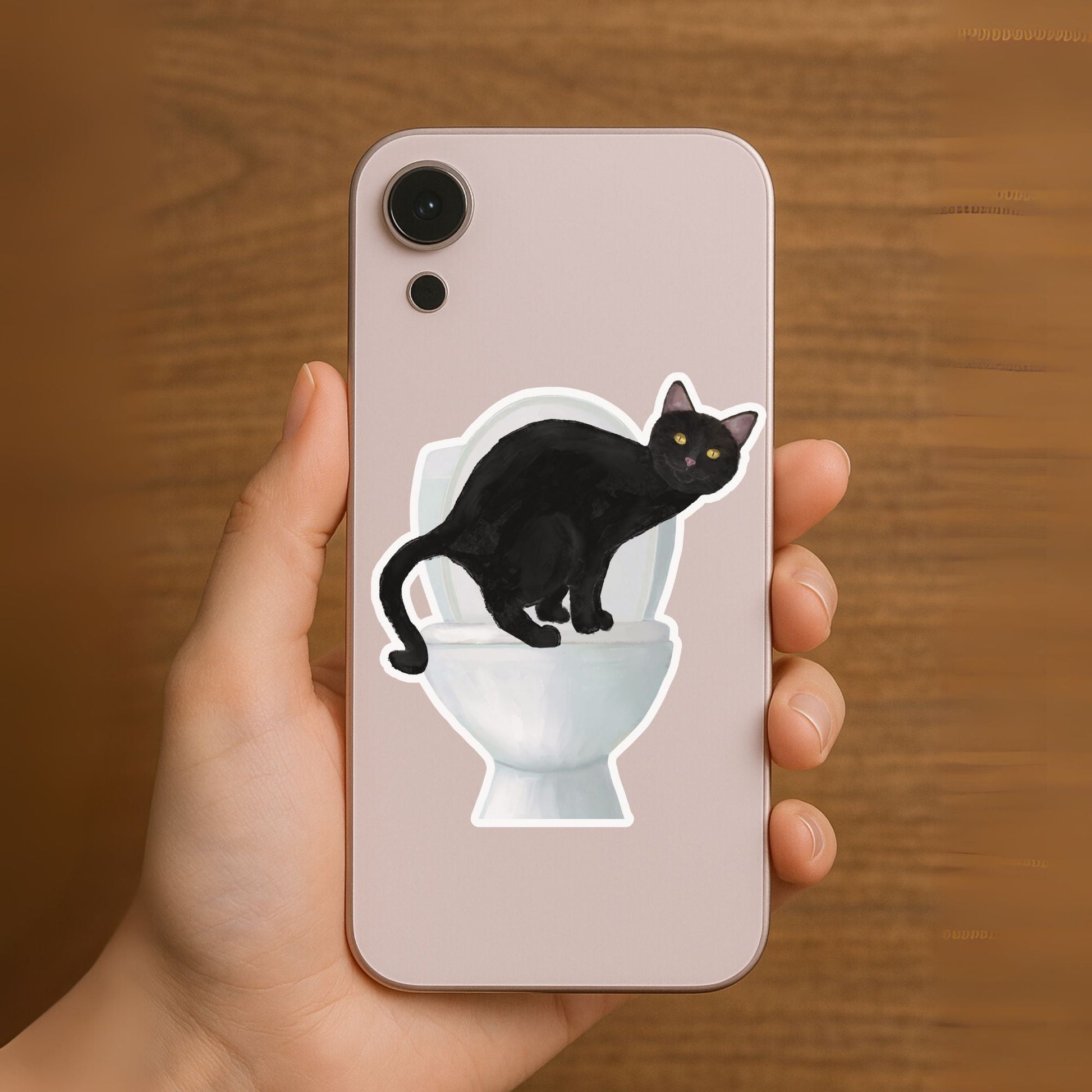 Black Cat Vinyl Sticker - MerikaArt