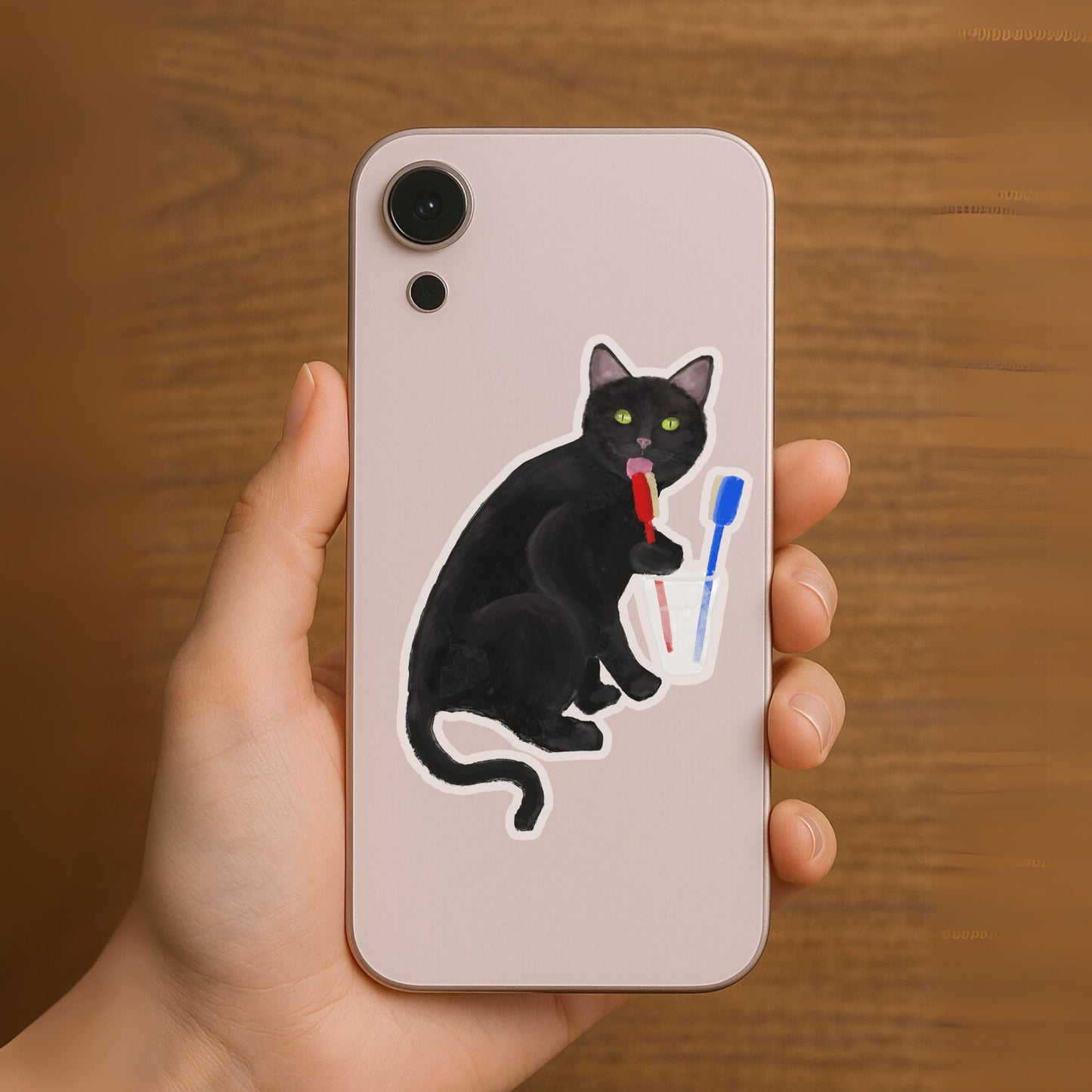 Black Cat Vinyl Sticker - MerikaArt