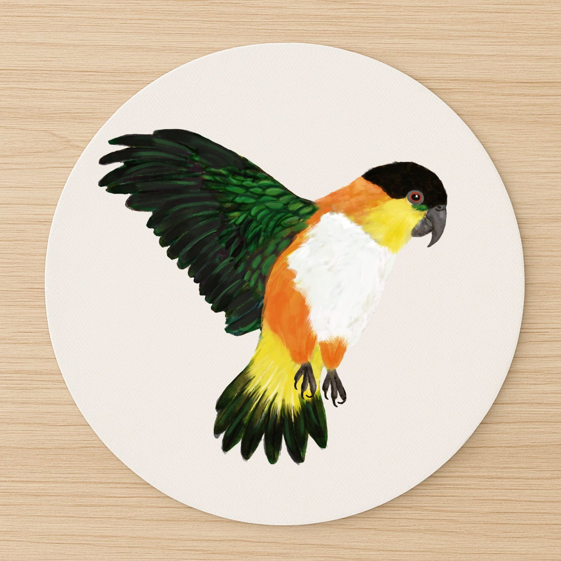 Black - Headed Caique Mousepad - MerikaArt