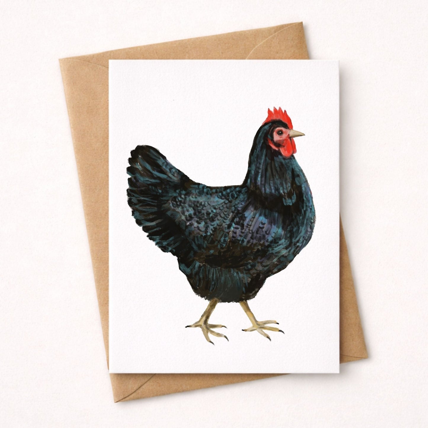 Black Hen Postcard - MerikaArt