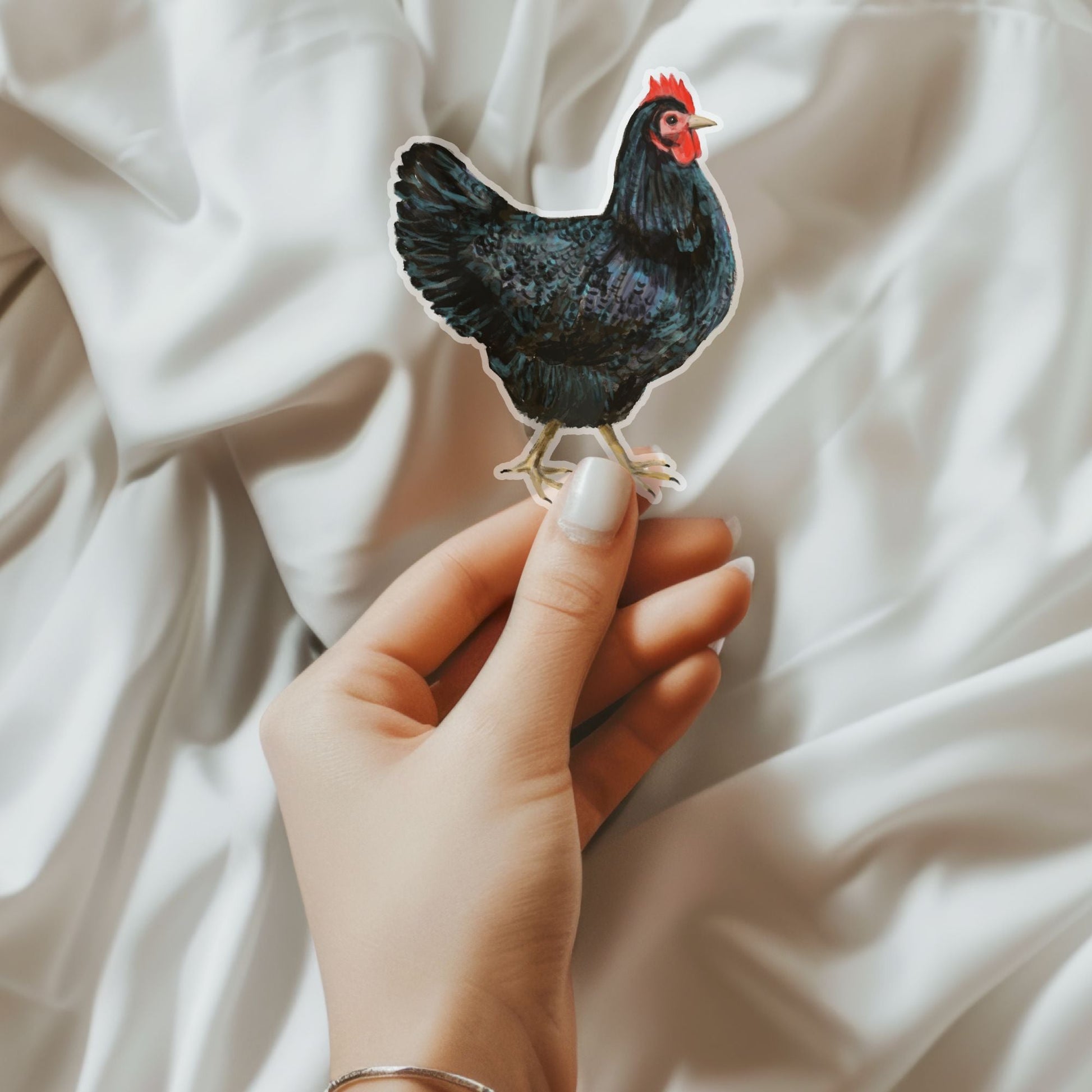 Black Hen Sticker - MerikaArt
