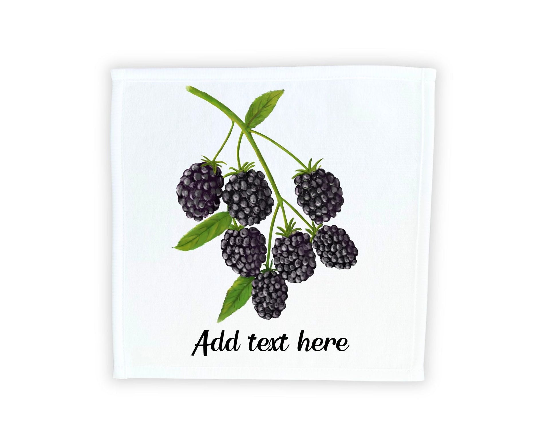 Blackberry Branch Washcloth - MerikaArt