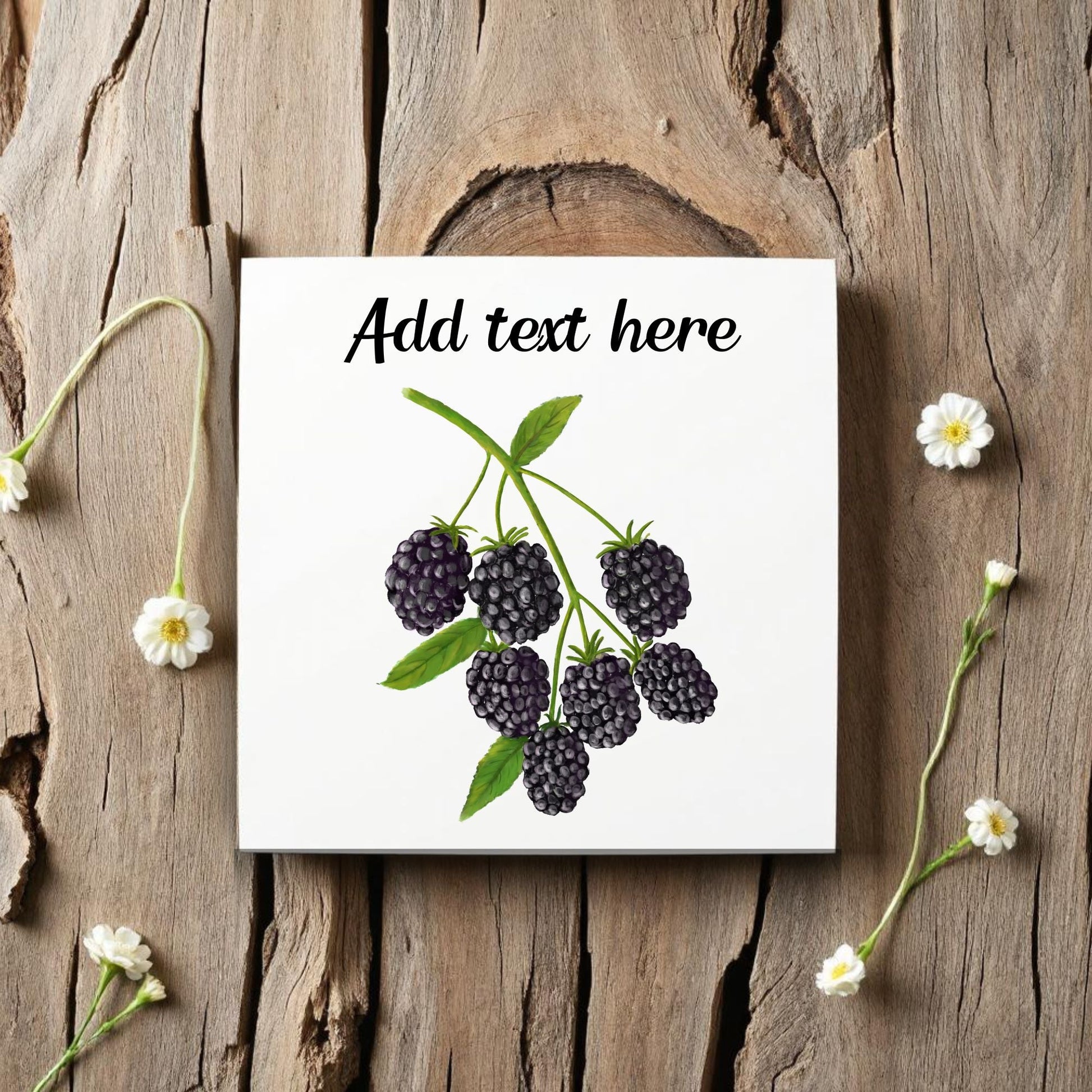 Blackberry Cluster Ceramic Tile – Handcrafted Fruit Artwork - MerikaArt