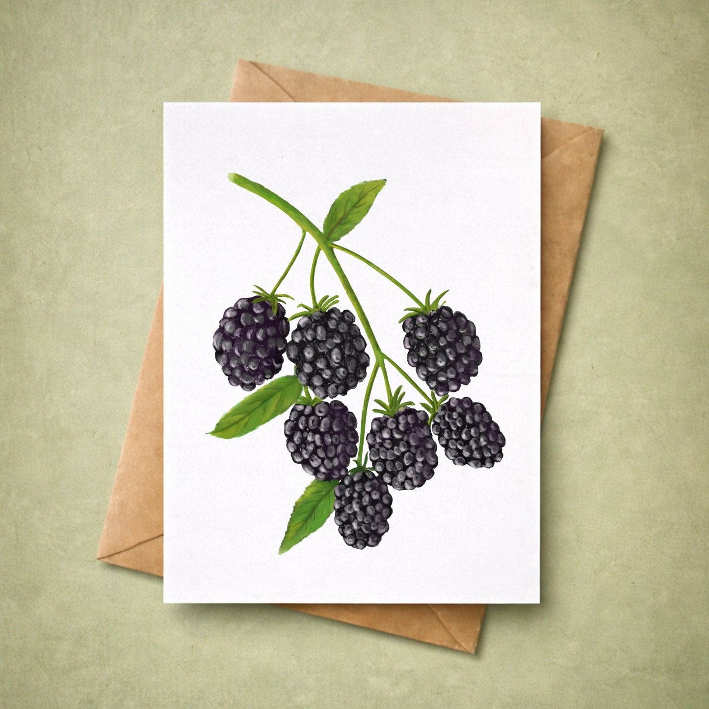 Blackberry Postcard - MerikaArt