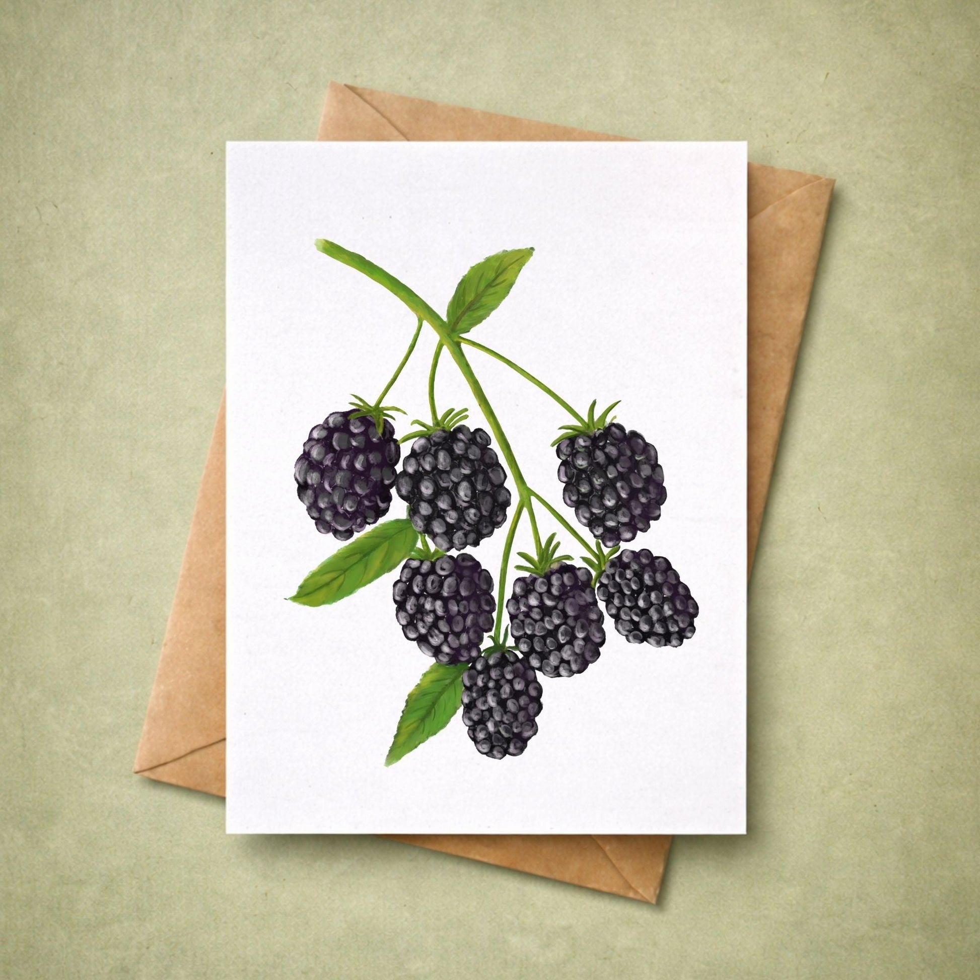Blackberry Postcard - MerikaArt