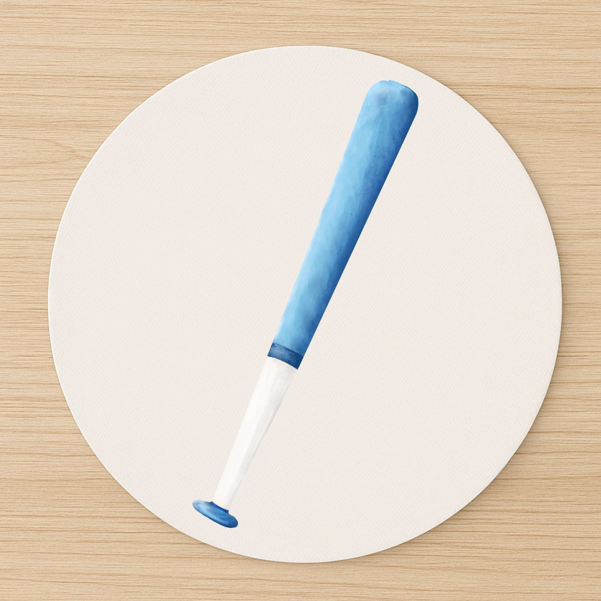 Blue Baseball Bat Mousepad - MerikaArt