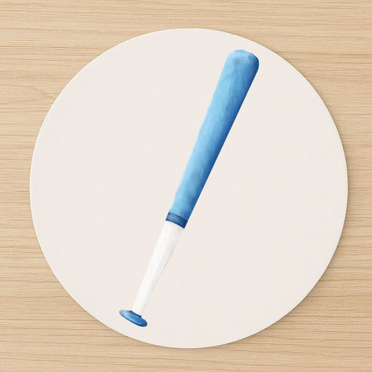 Blue Baseball Bat Mousepad - MerikaArt