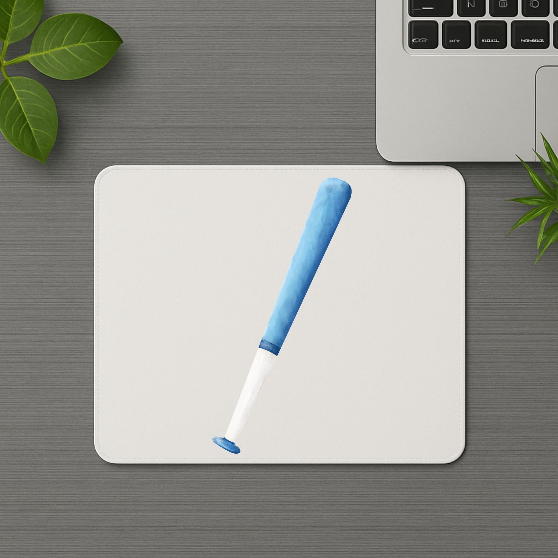 Blue Baseball Bat Mousepad - MerikaArt