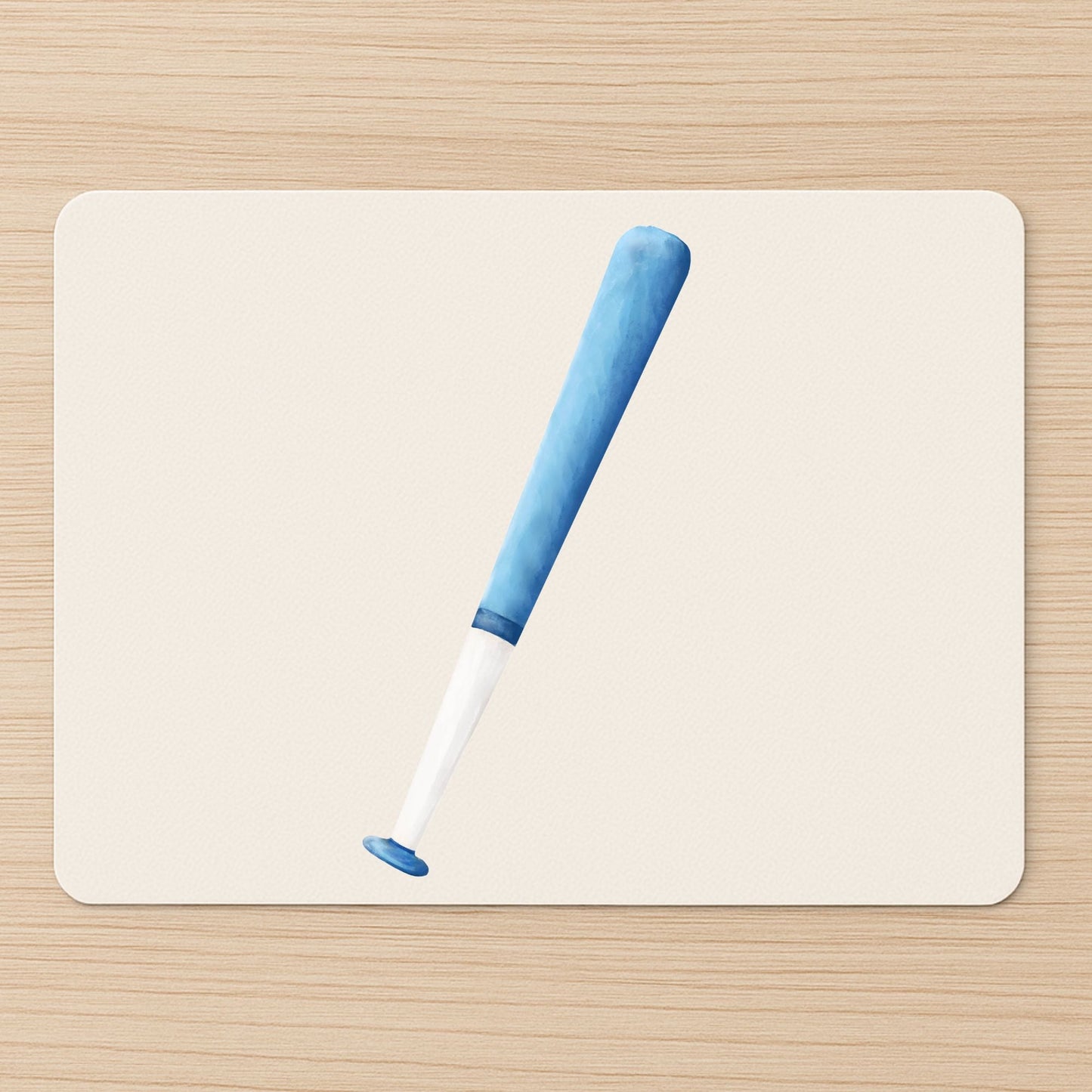Blue Baseball Bat Mousepad - MerikaArt