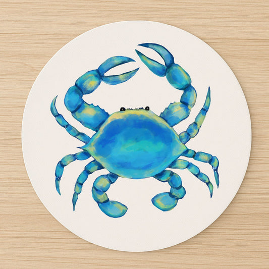 Blue Crab Mousepad - MerikaArt