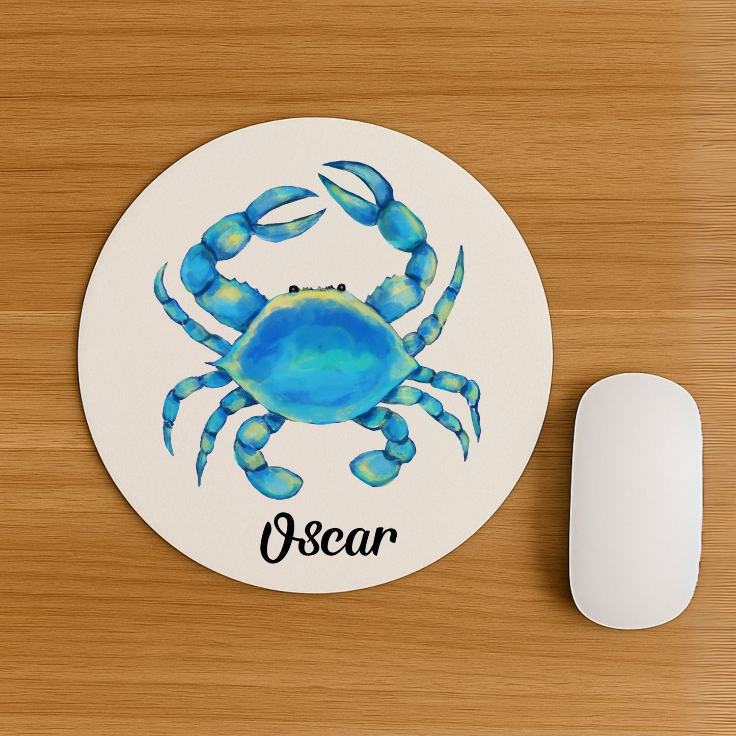 Blue Crab Mousepad - MerikaArt