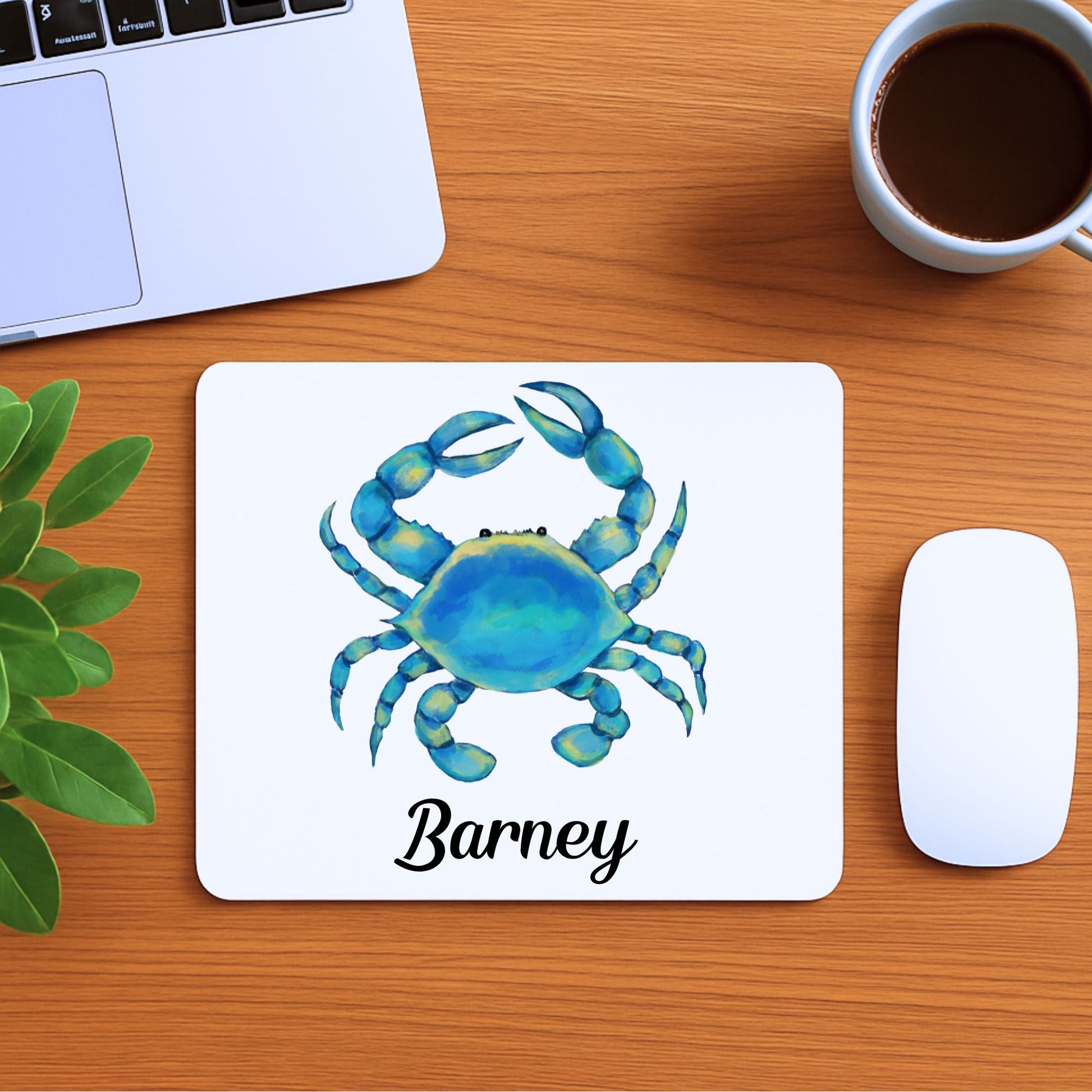 Blue Crab Mousepad - MerikaArt