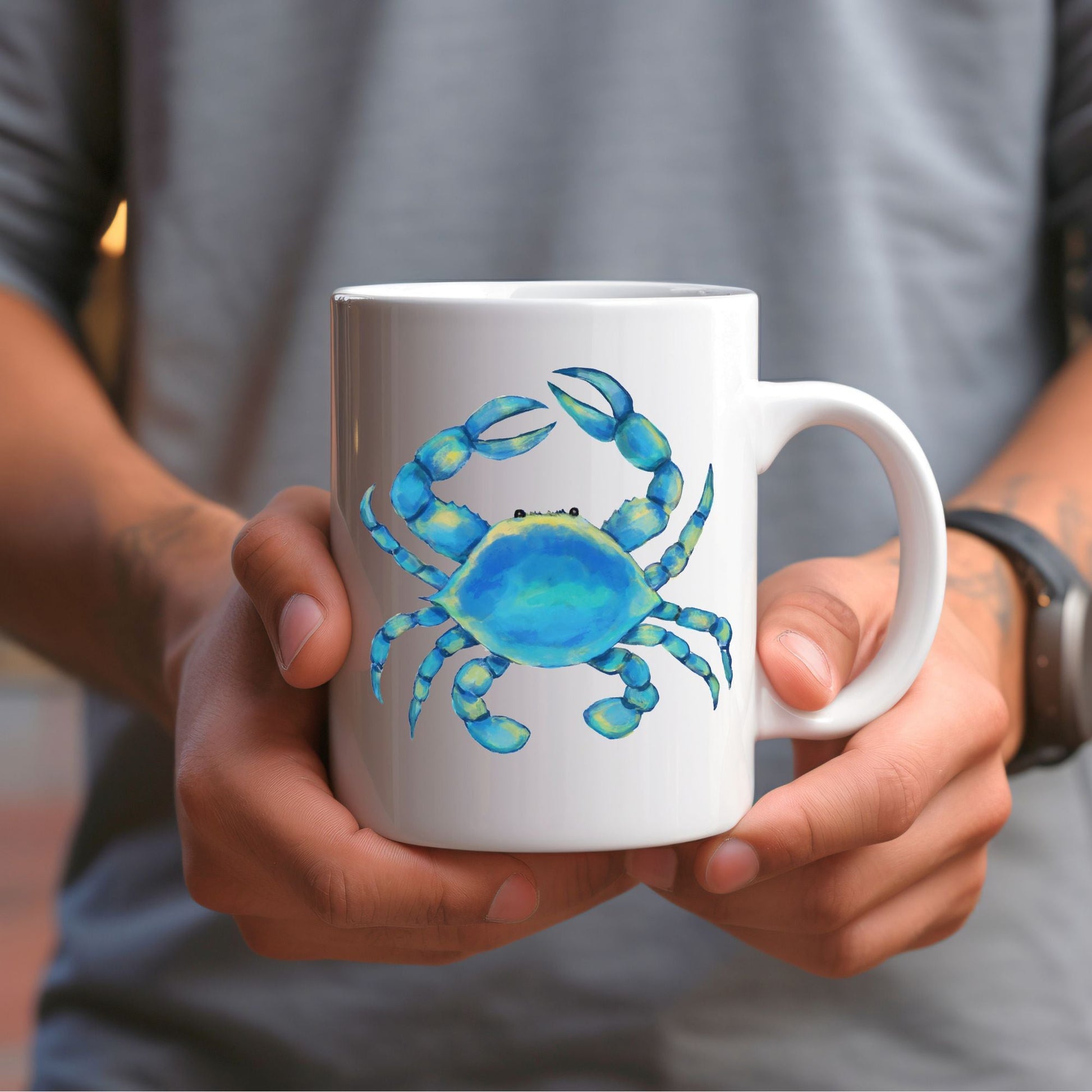 Blue Crab Mug - MerikaArt