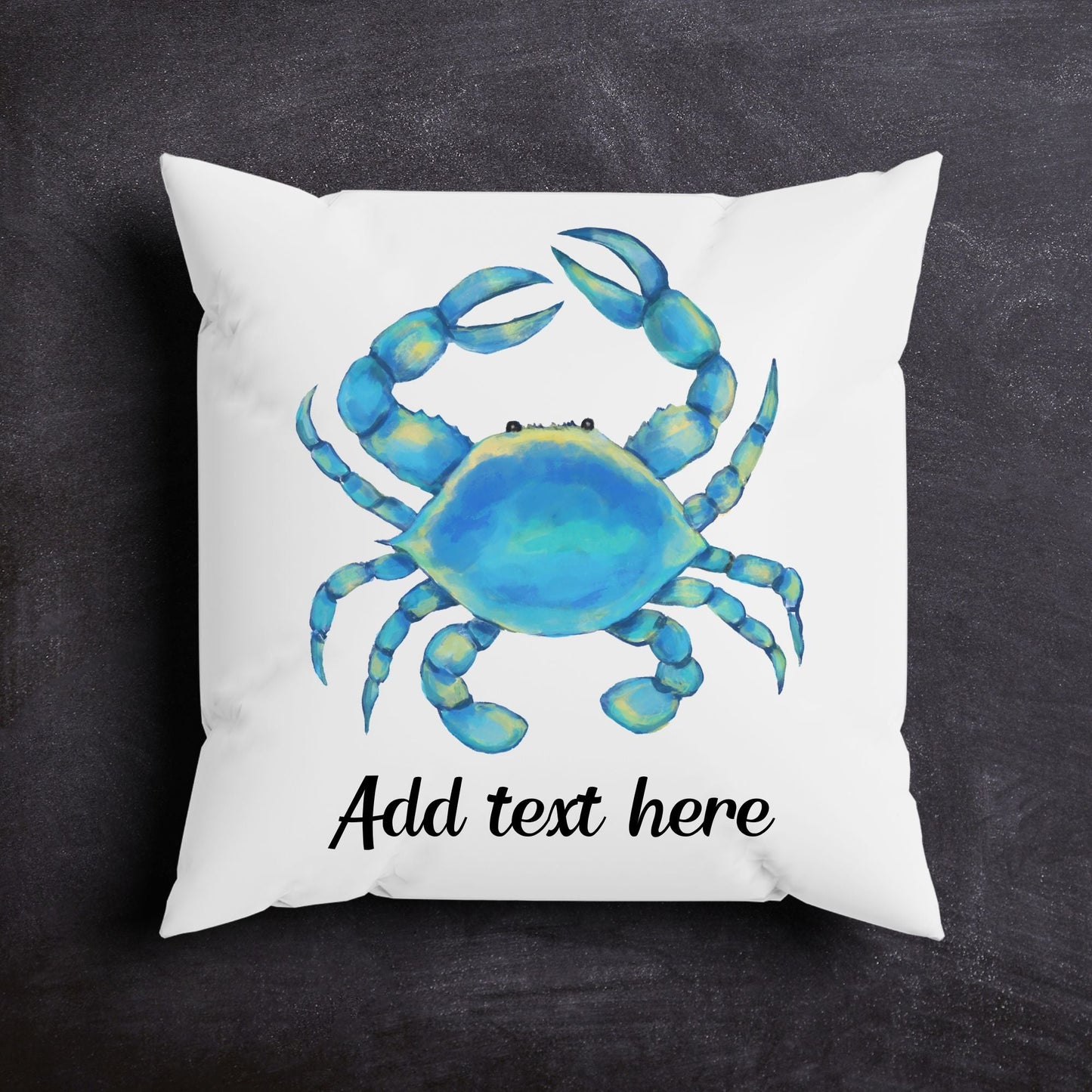 Blue Crab Pillow - MerikaArt