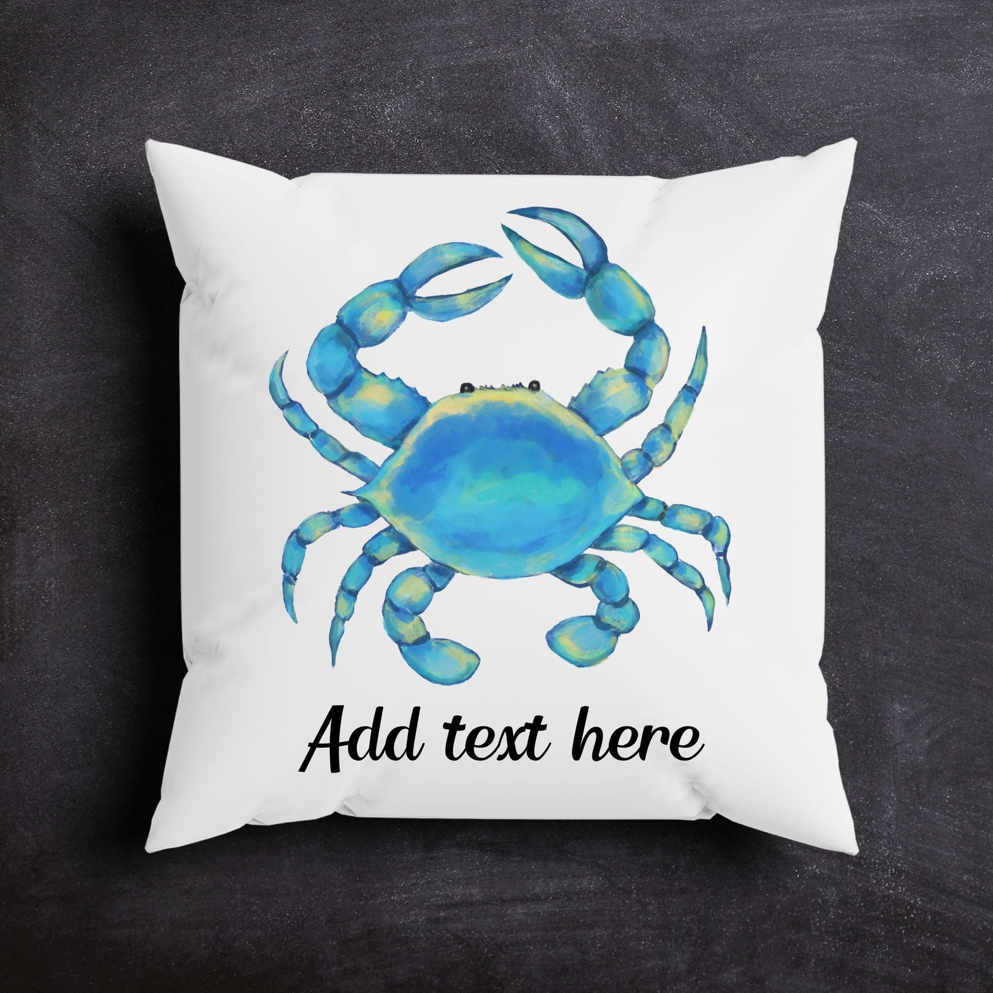Blue Crab Pillow - MerikaArt