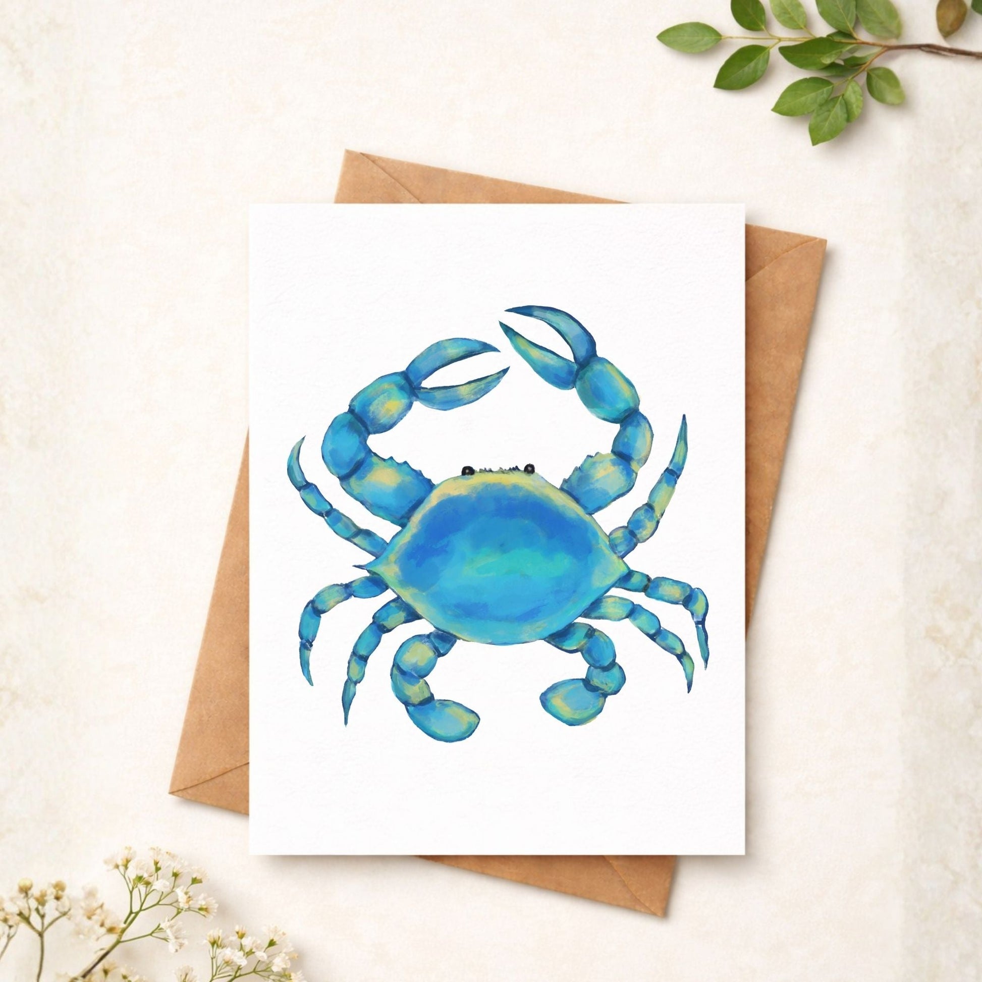 Blue Crab Postcard - MerikaArt
