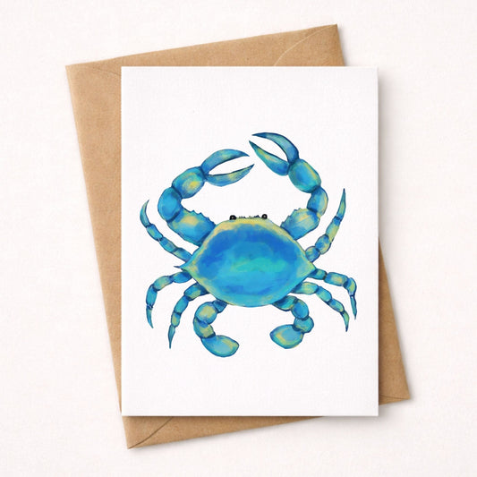 Blue Crab Postcard - MerikaArt