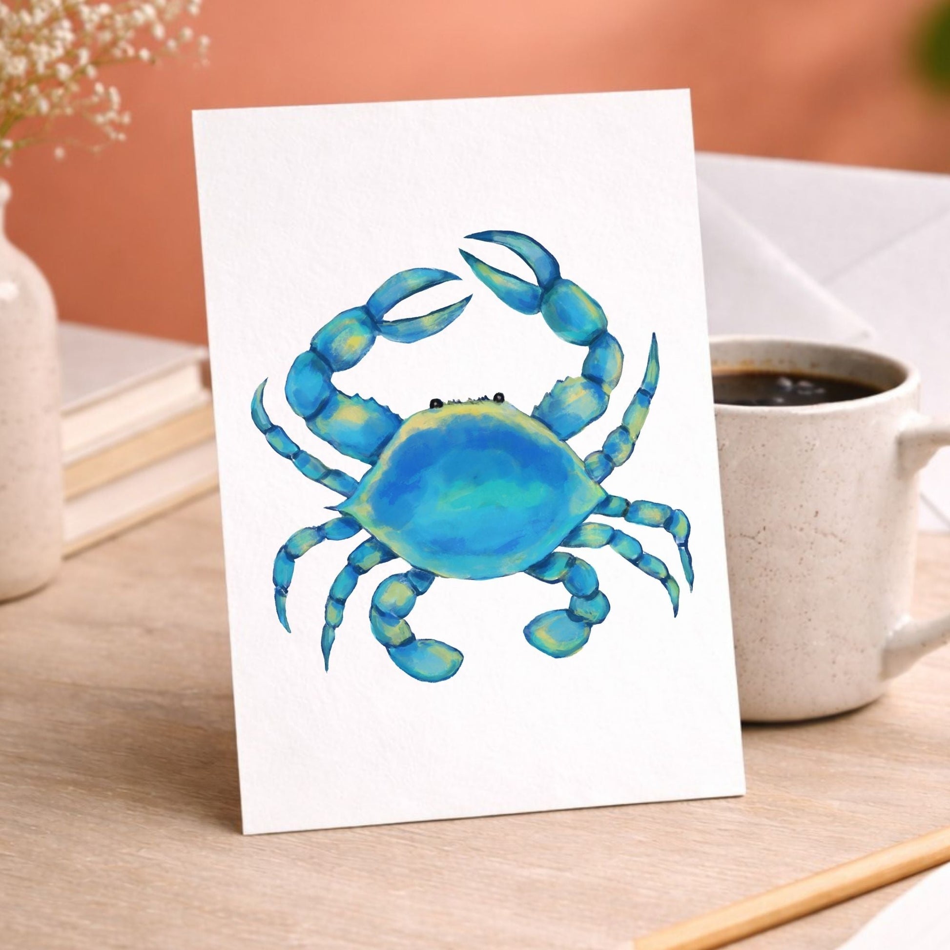 Blue Crab Postcard - MerikaArt