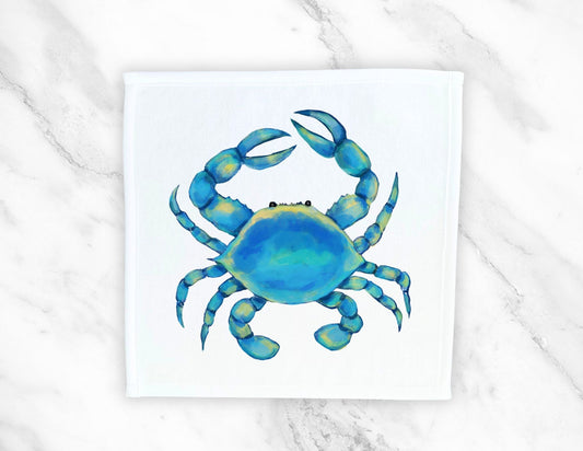 Blue Crab Washcloth - MerikaArt