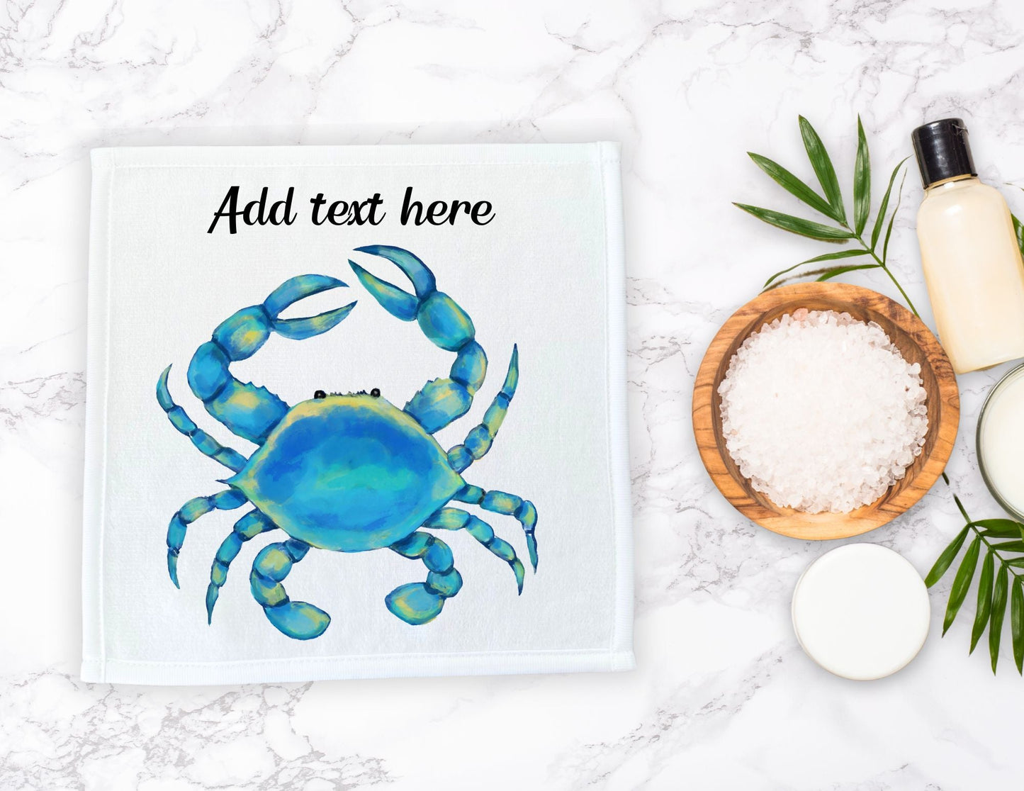 Blue Crab Washcloth - MerikaArt