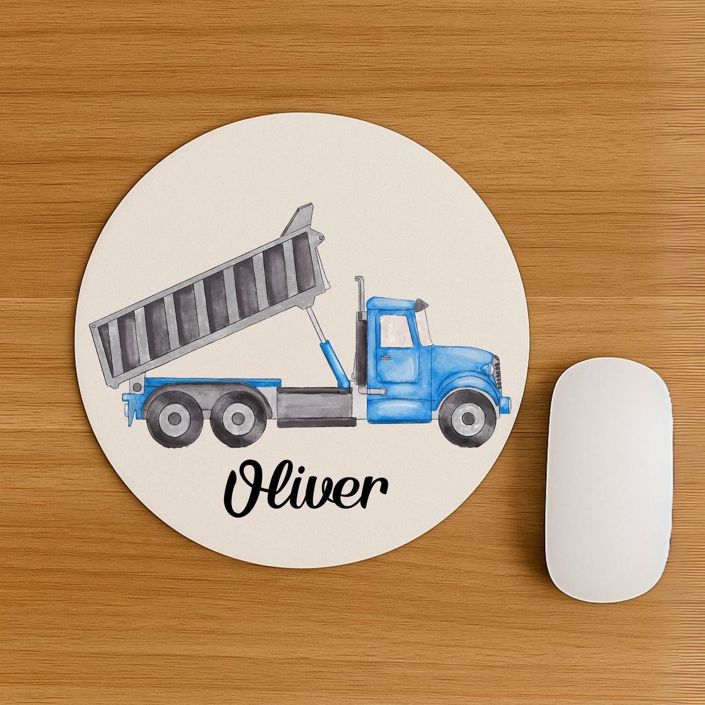 Blue Dump Truck Mousepad - MerikaArt
