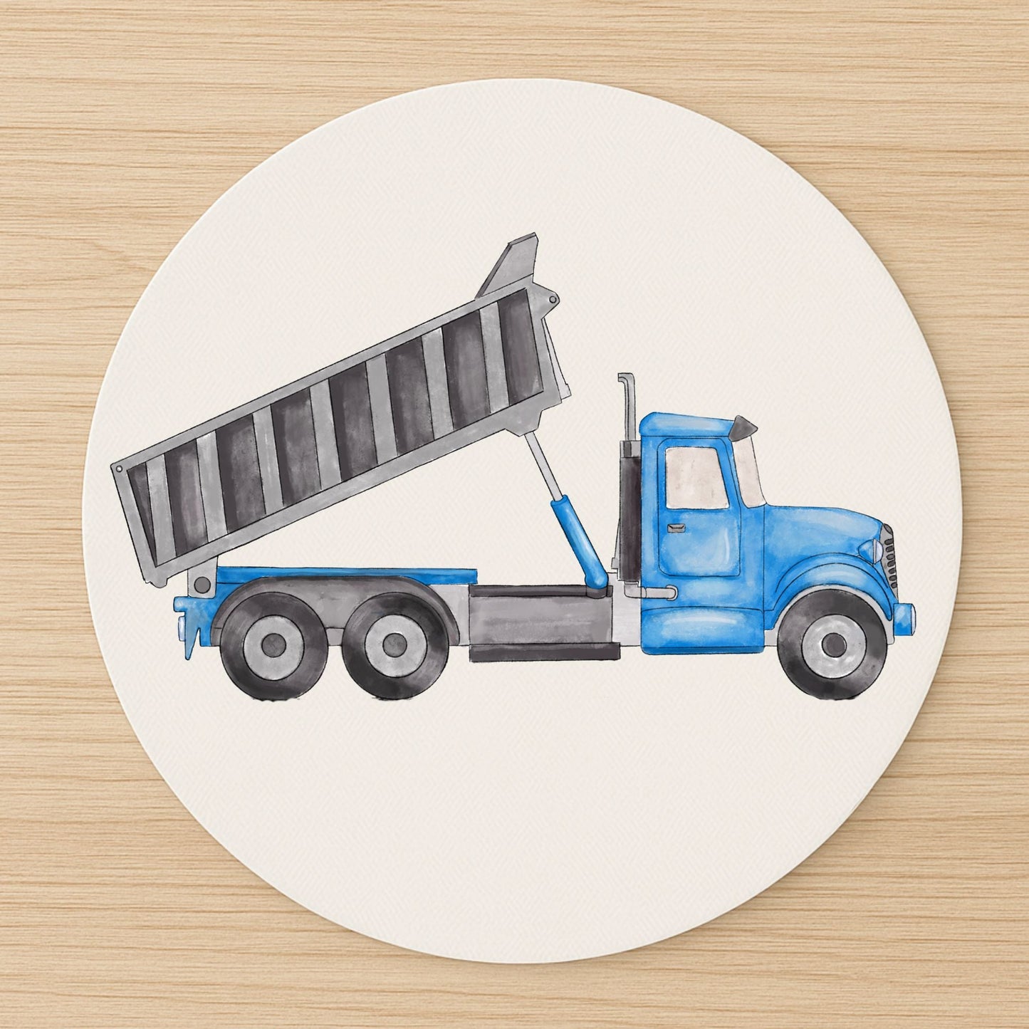 Blue Dump Truck Mousepad - MerikaArt