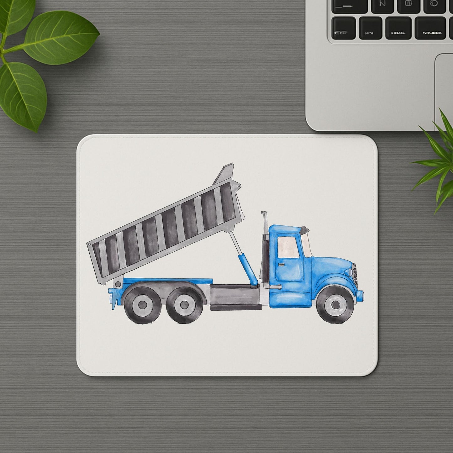 Blue Dump Truck Mousepad - MerikaArt