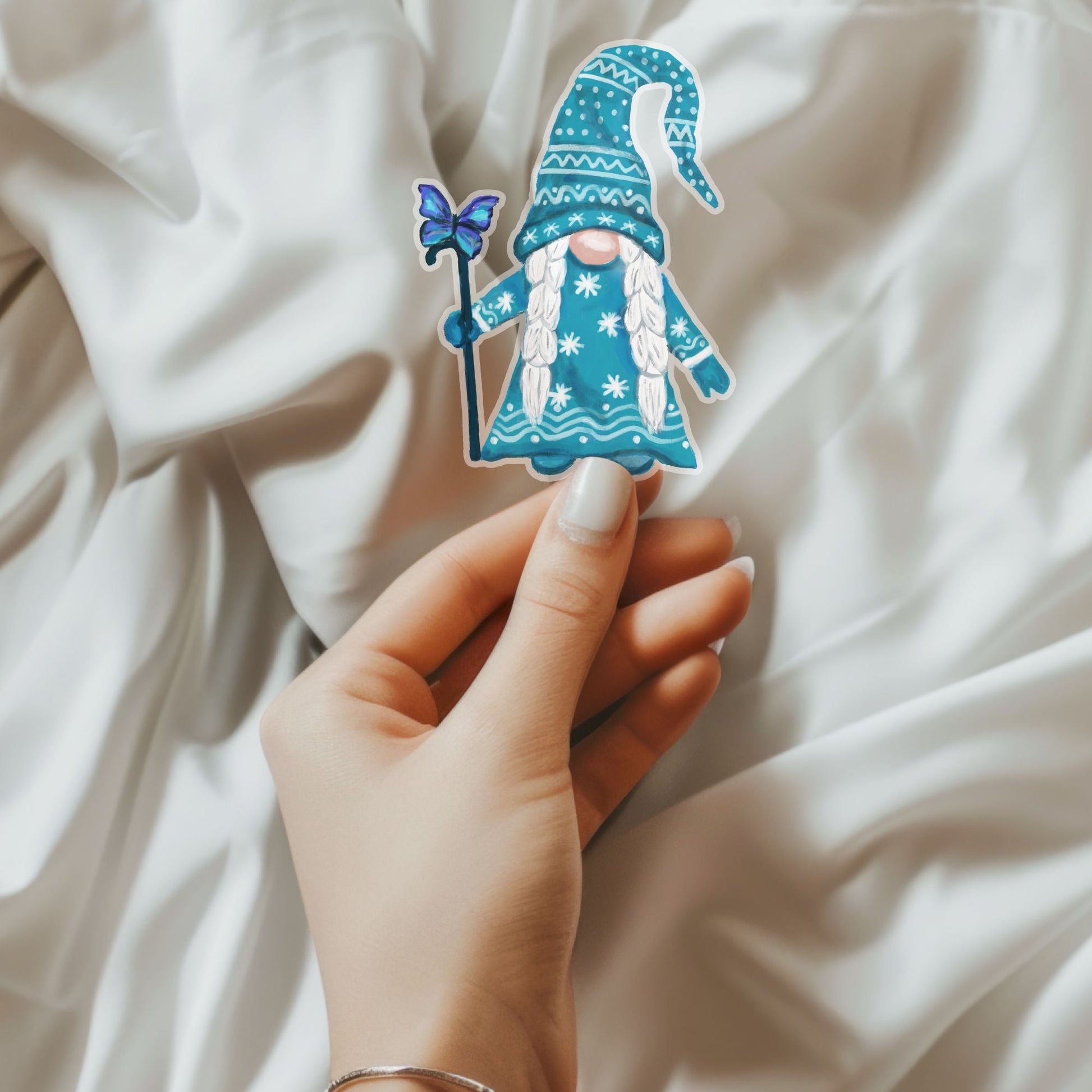 Blue Gnome Sticker - MerikaArt