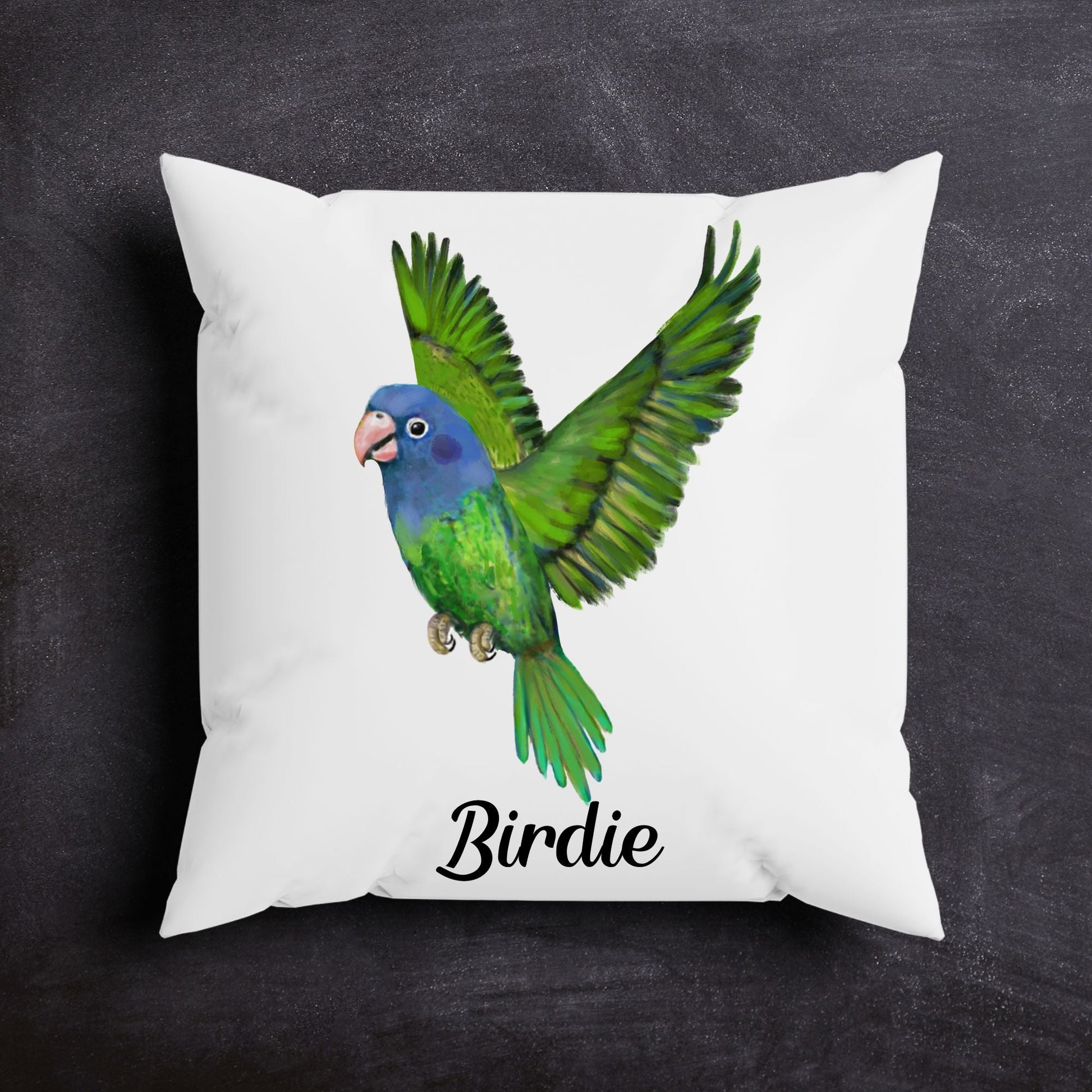 Blue Headed Parrot Pillow - MerikaArt