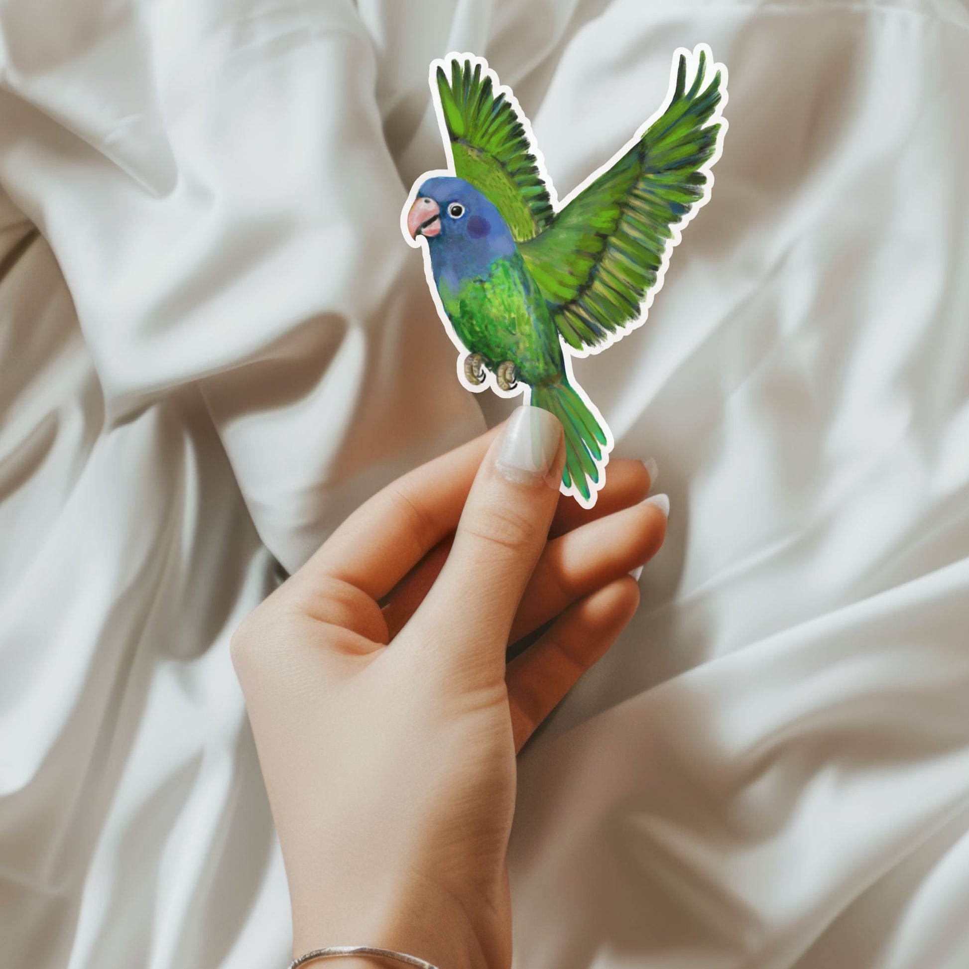Blue - headed Parrot Sticker - MerikaArt