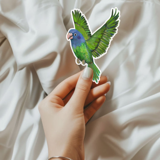 Blue - headed Parrot Sticker - MerikaArt