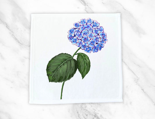 Blue Hydrangea Washcloth - MerikaArt