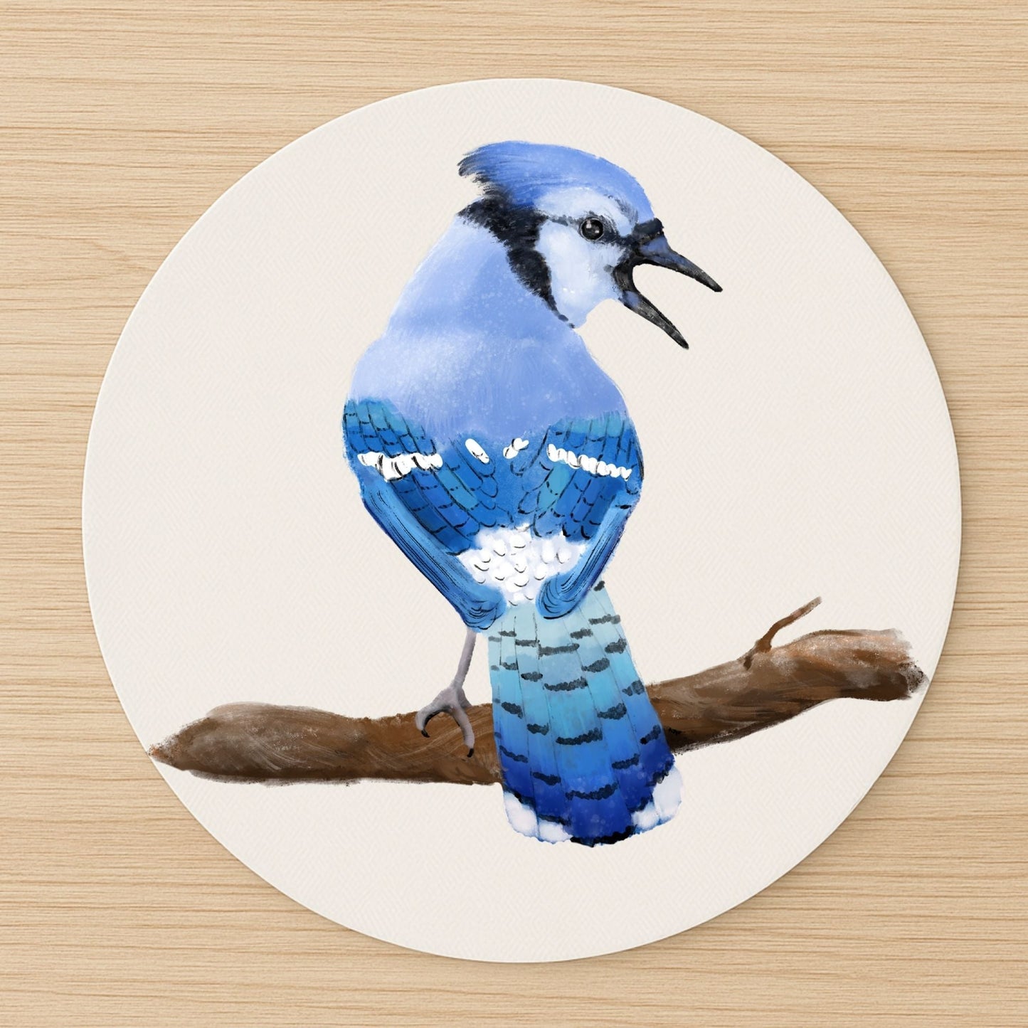 Blue Jay Mousepad - MerikaArt