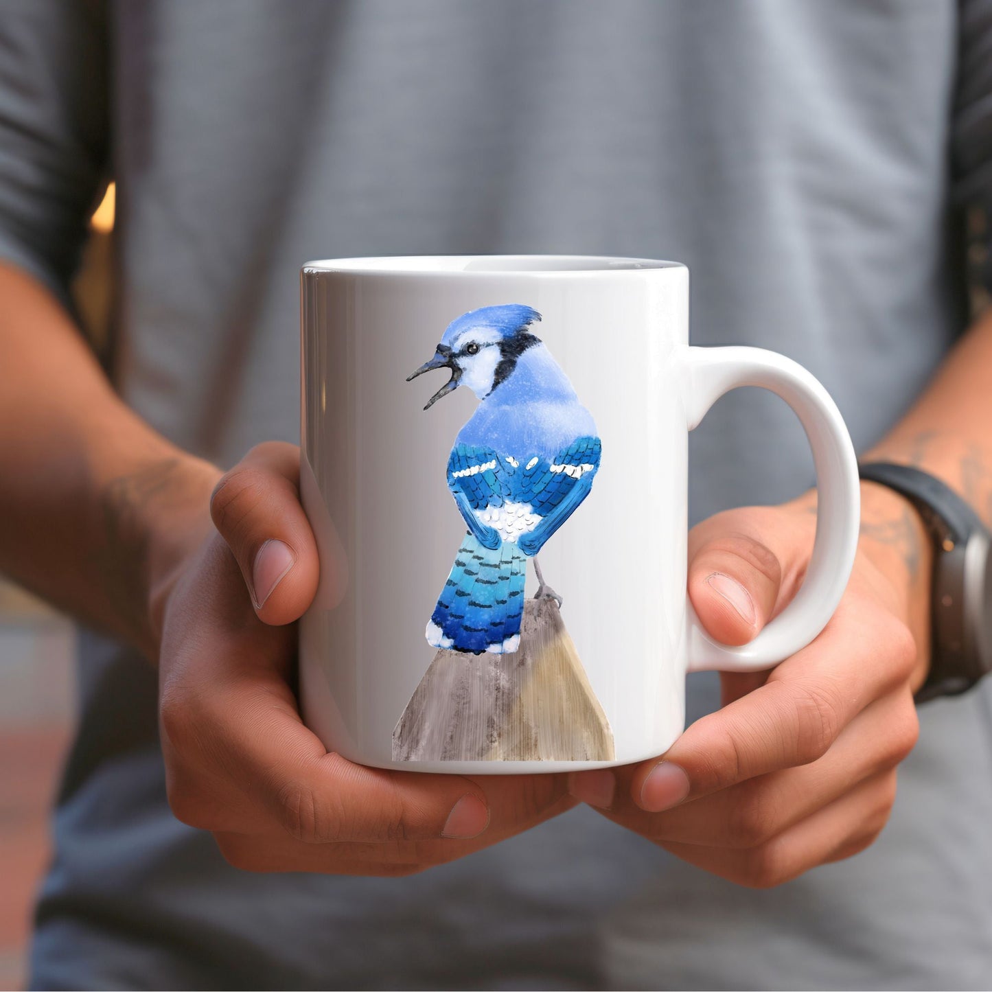 Blue Jay Mug - MerikaArt