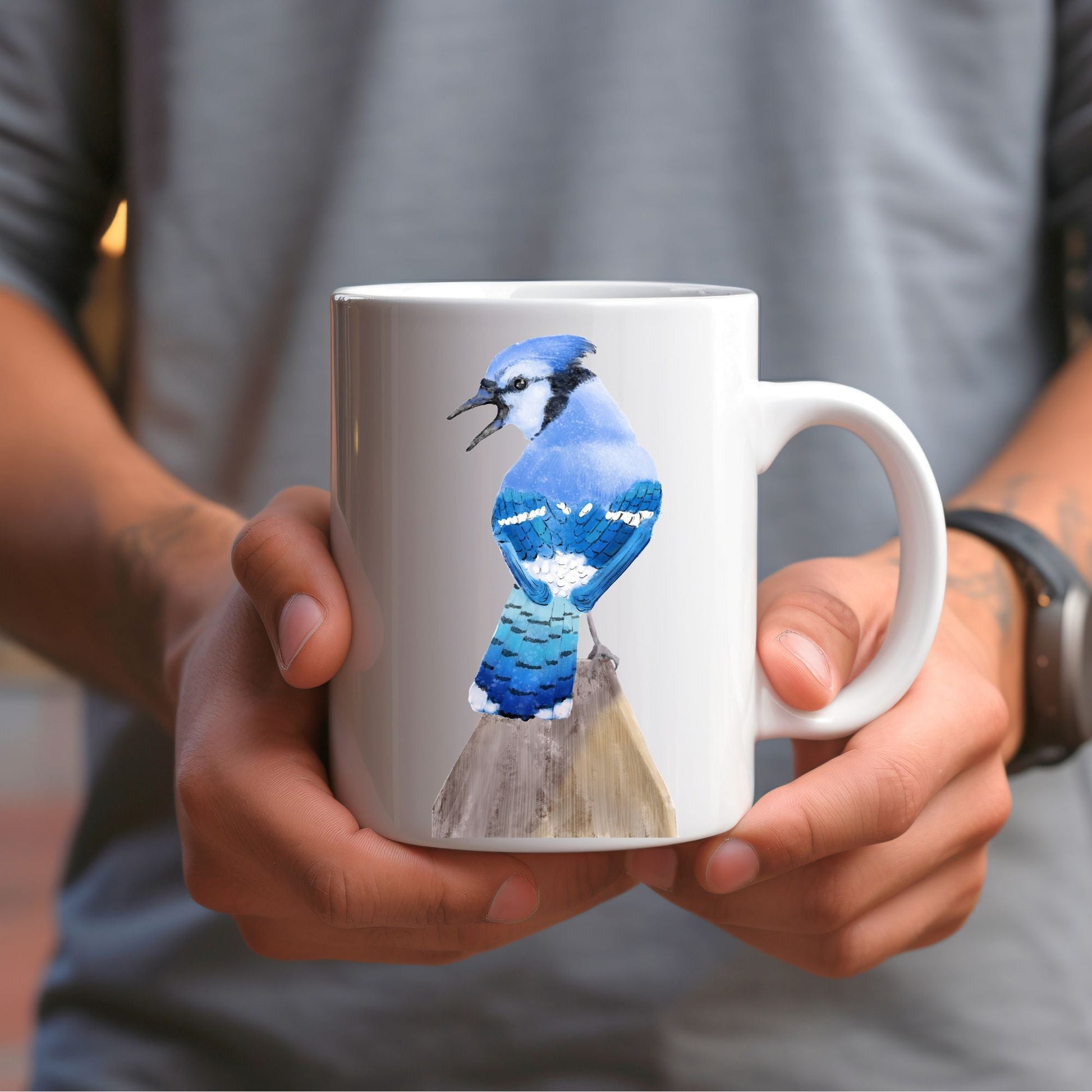 Blue Jay Mug - MerikaArt