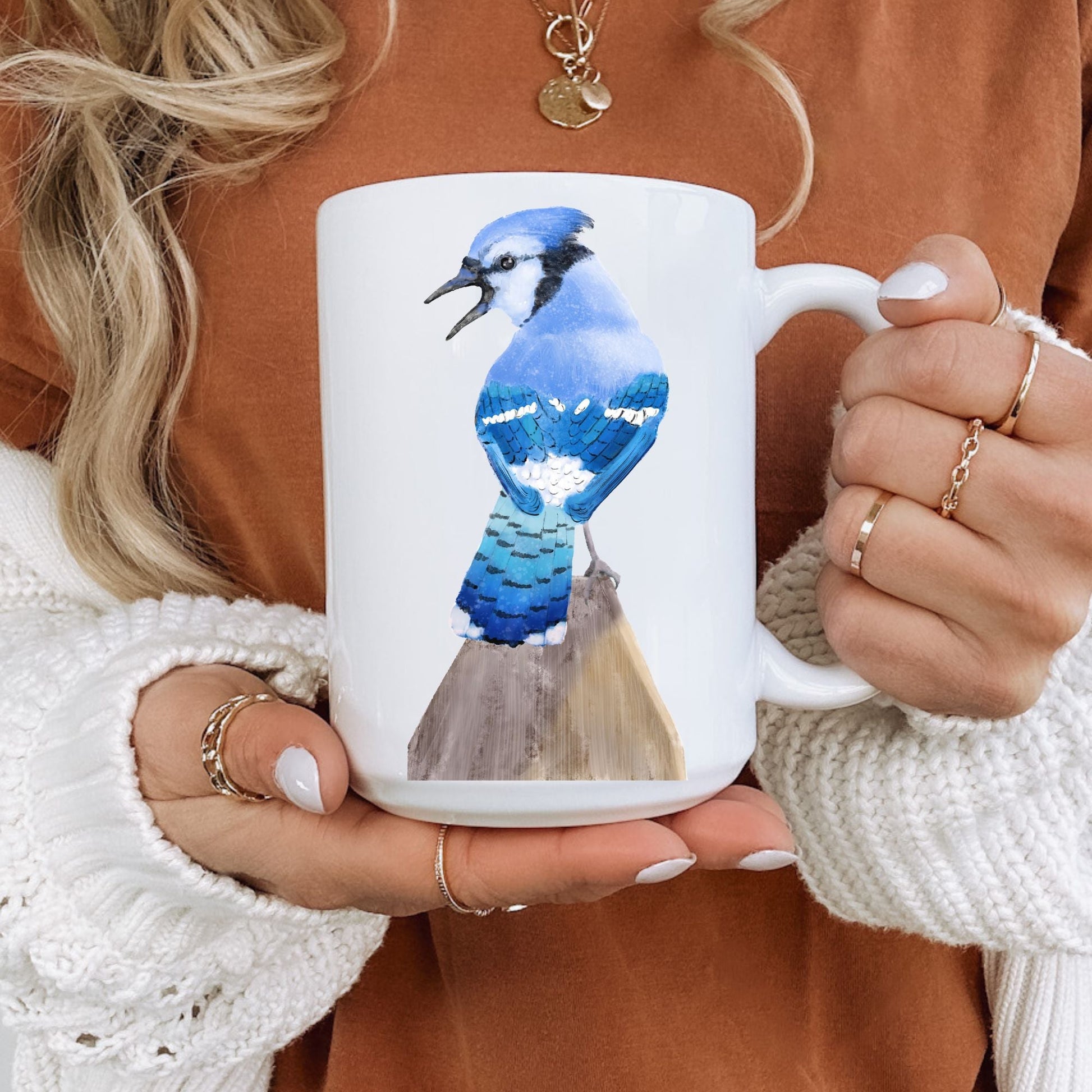 Blue Jay Mug - MerikaArt