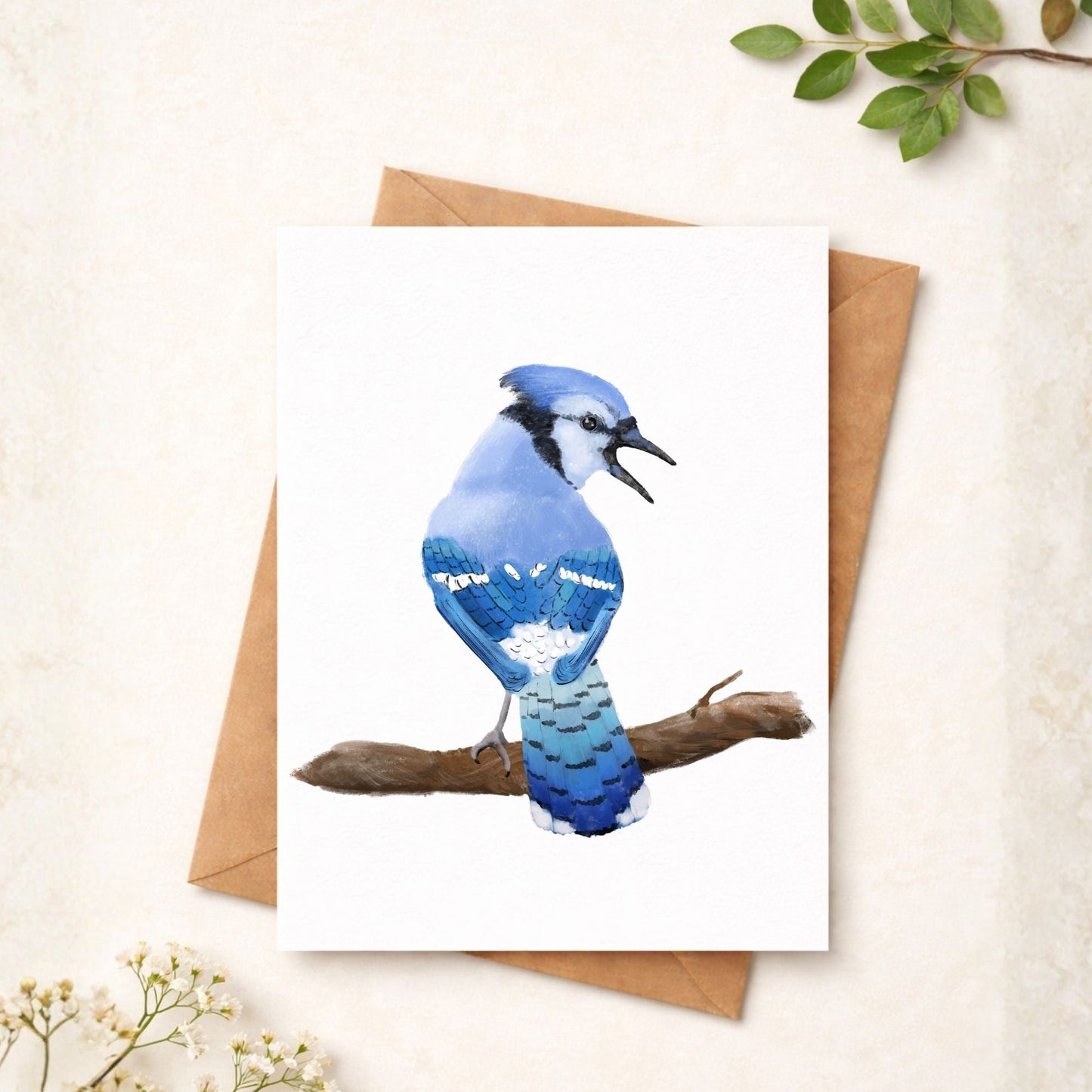 Blue Jay Postcard - MerikaArt