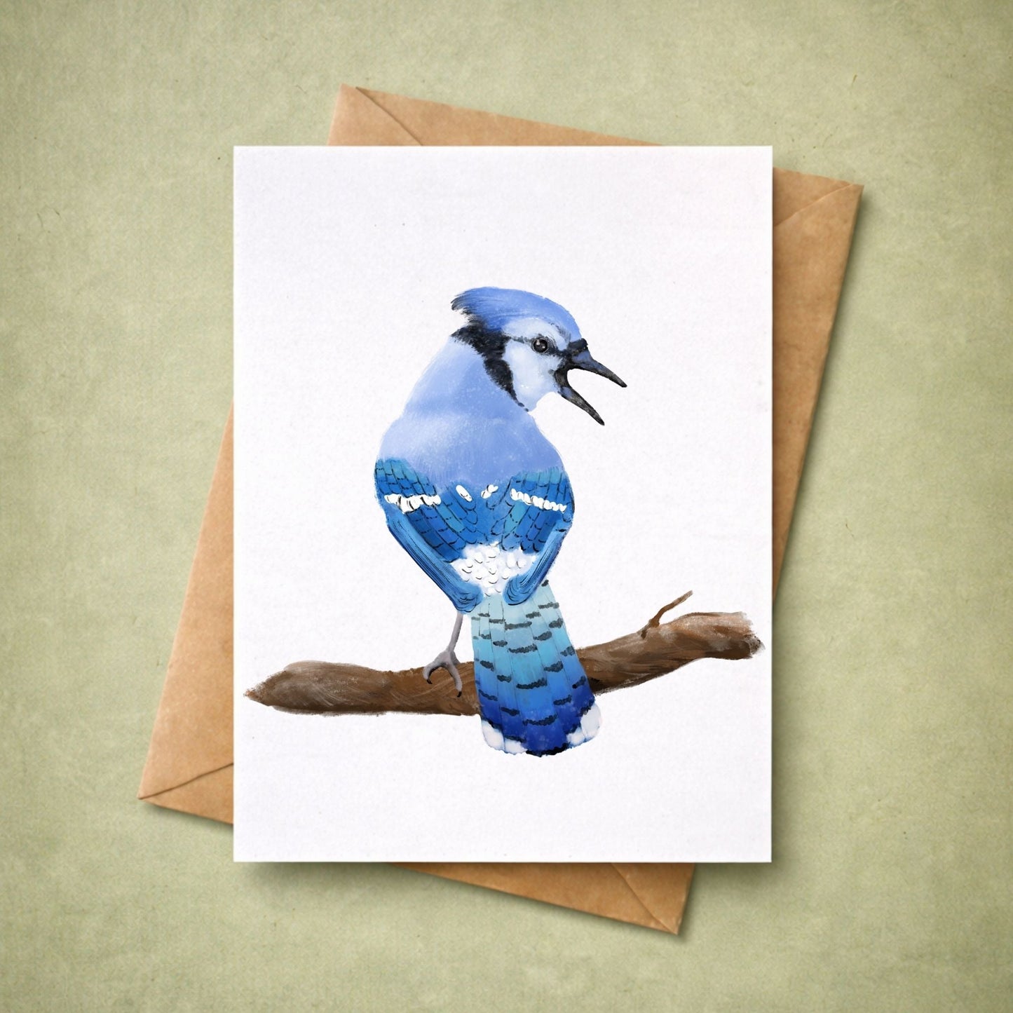 Blue Jay Postcard - MerikaArt