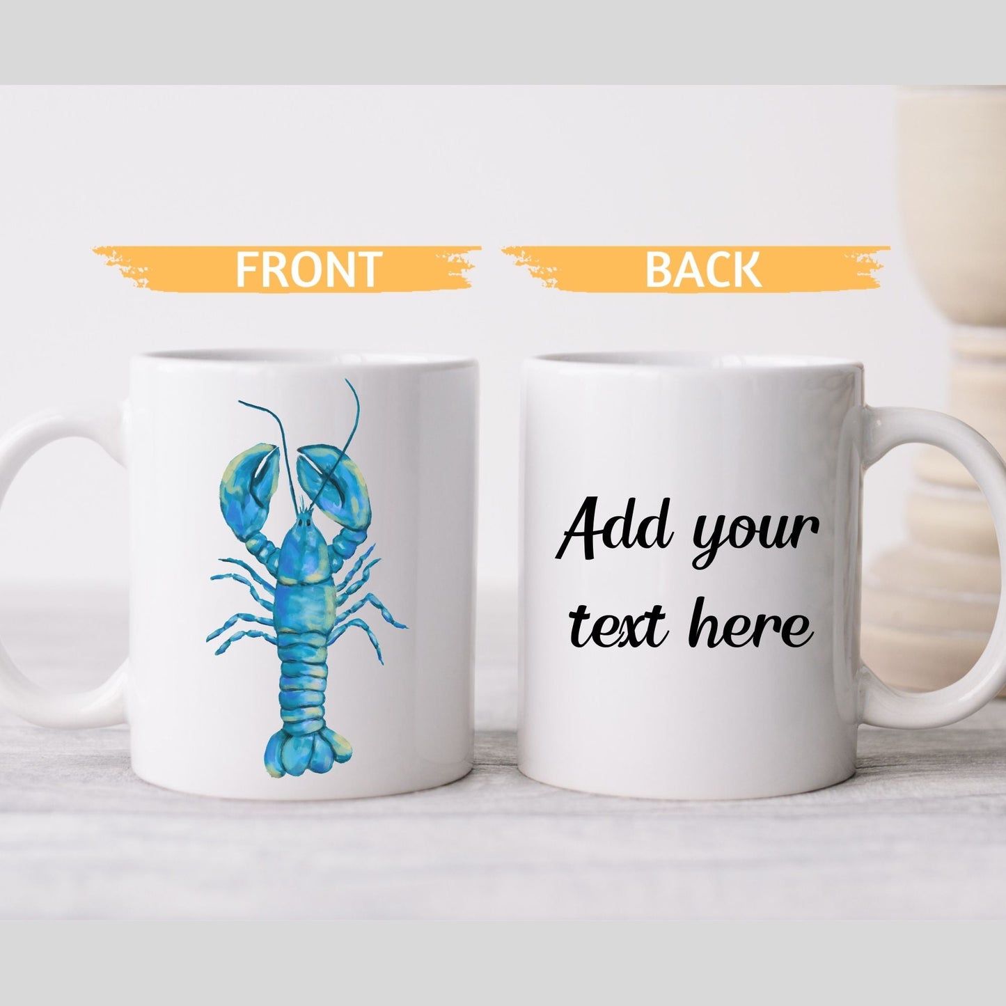 Blue Lobster Mug - MerikaArt