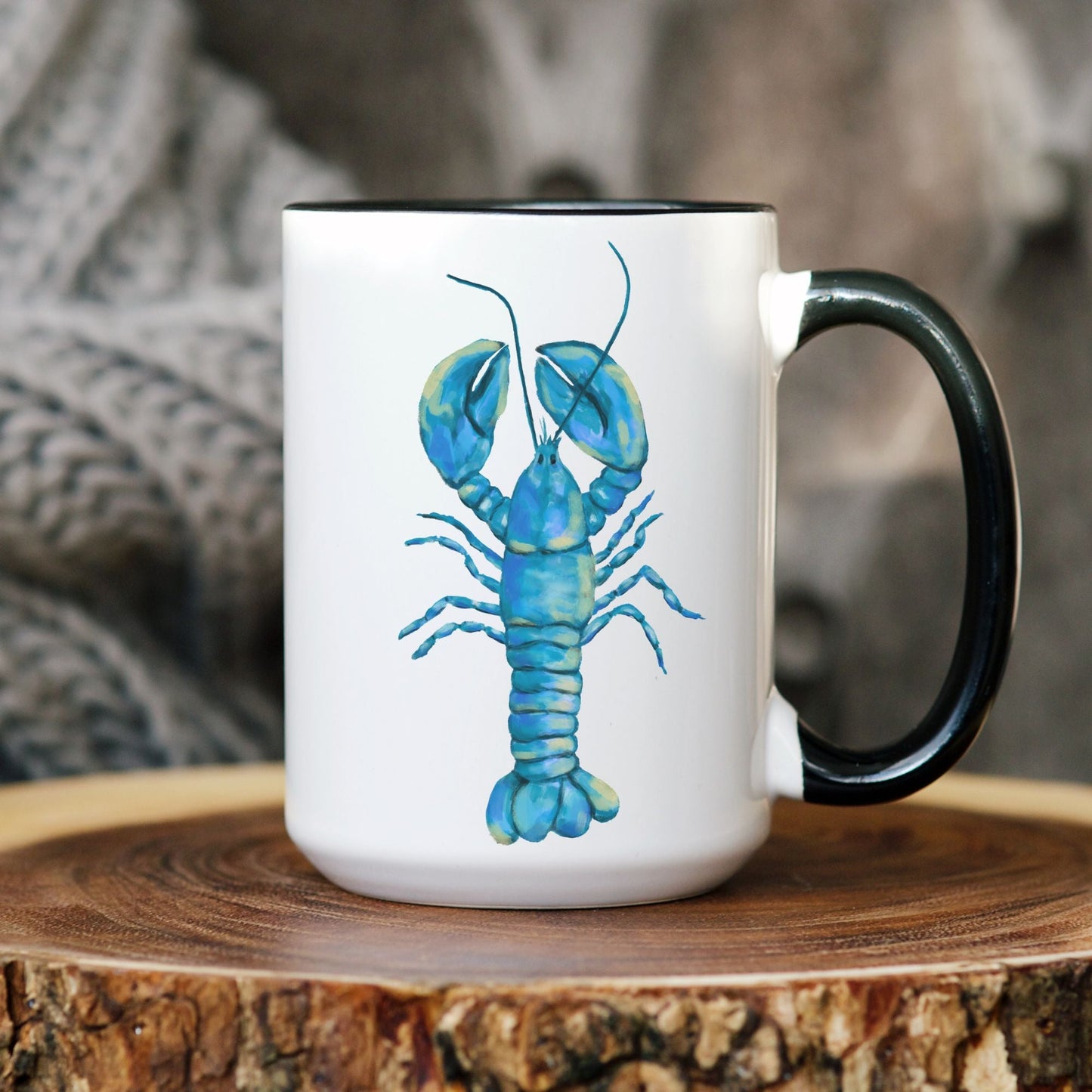 Blue Lobster Mug - MerikaArt