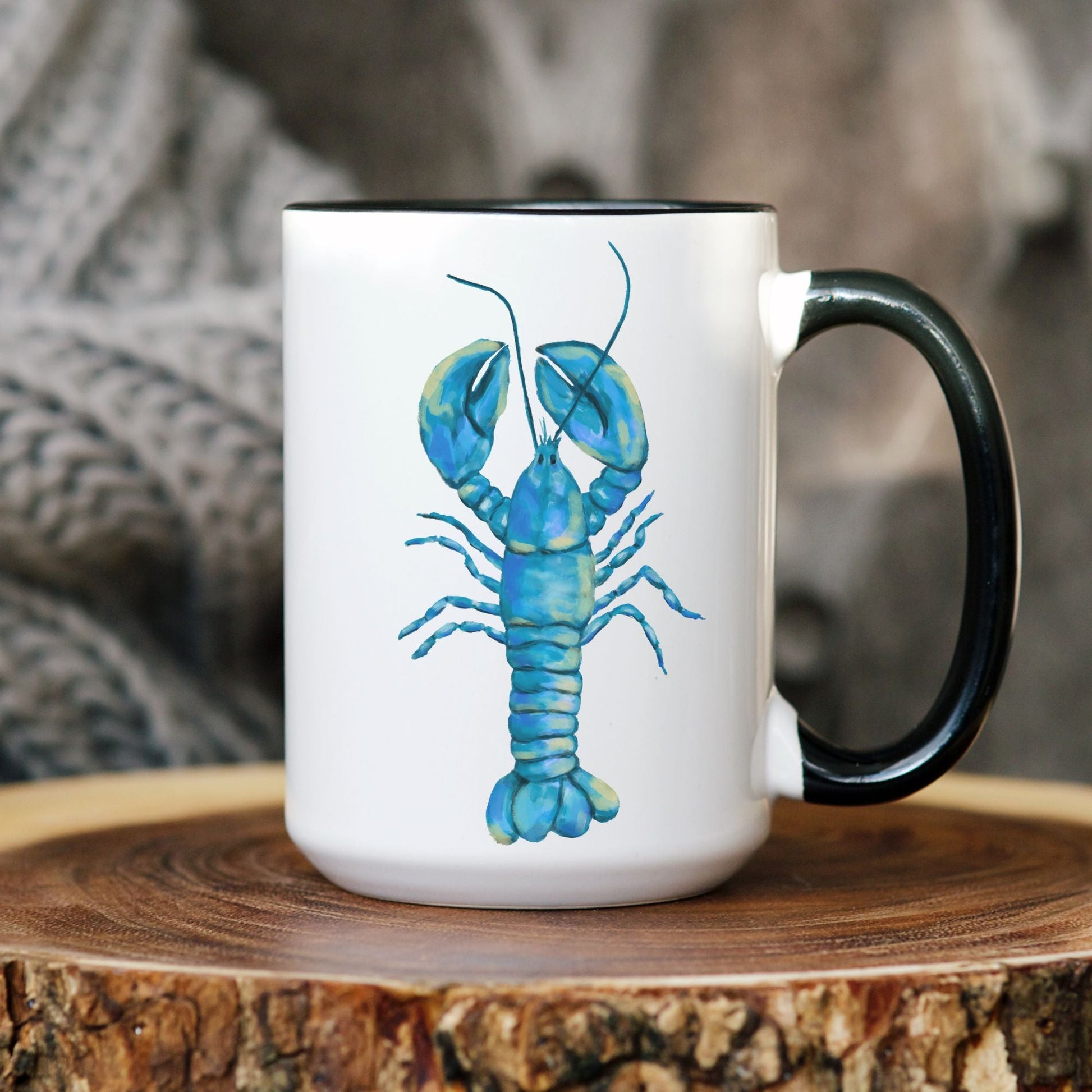 Blue Lobster Mug - MerikaArt