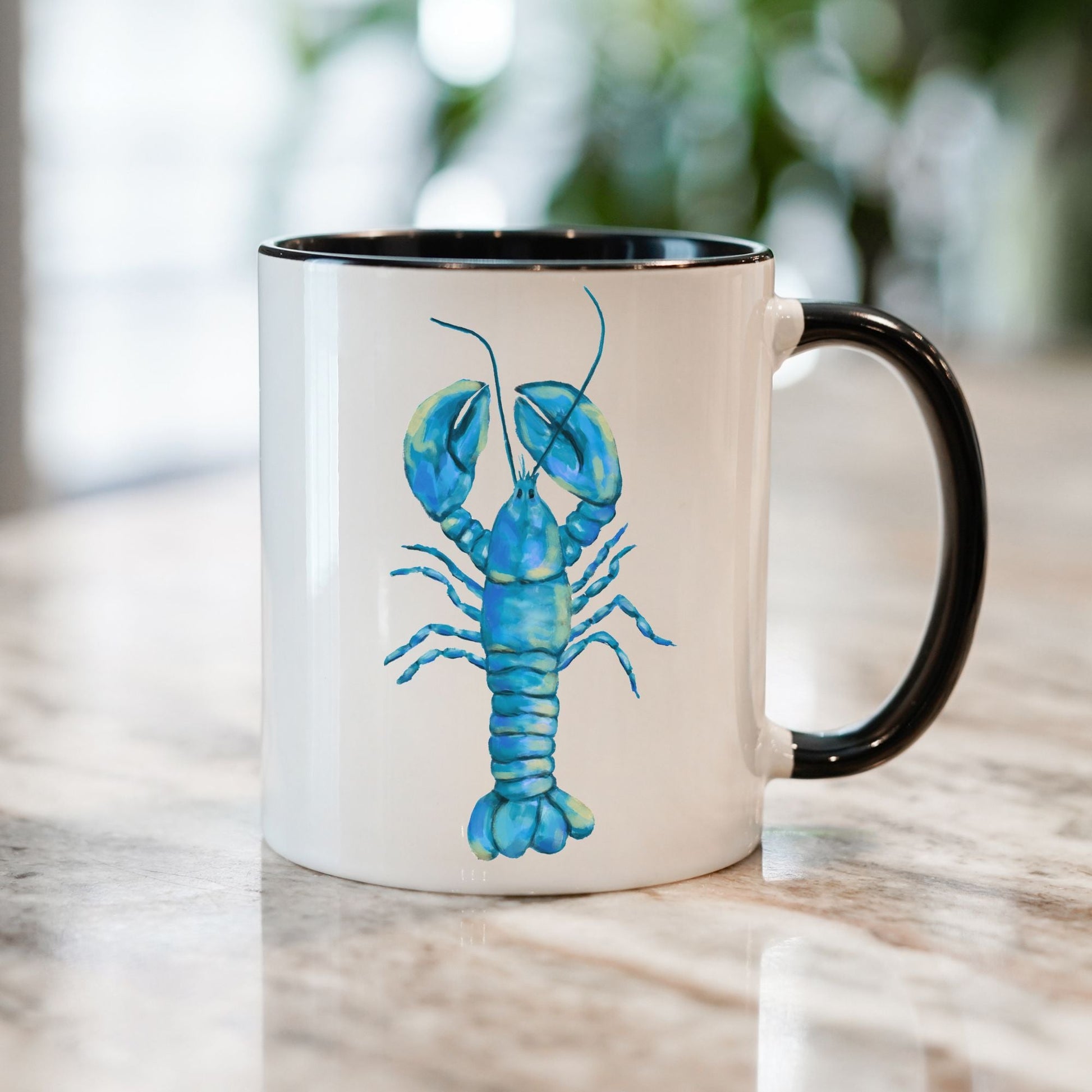 Blue Lobster Mug - MerikaArt