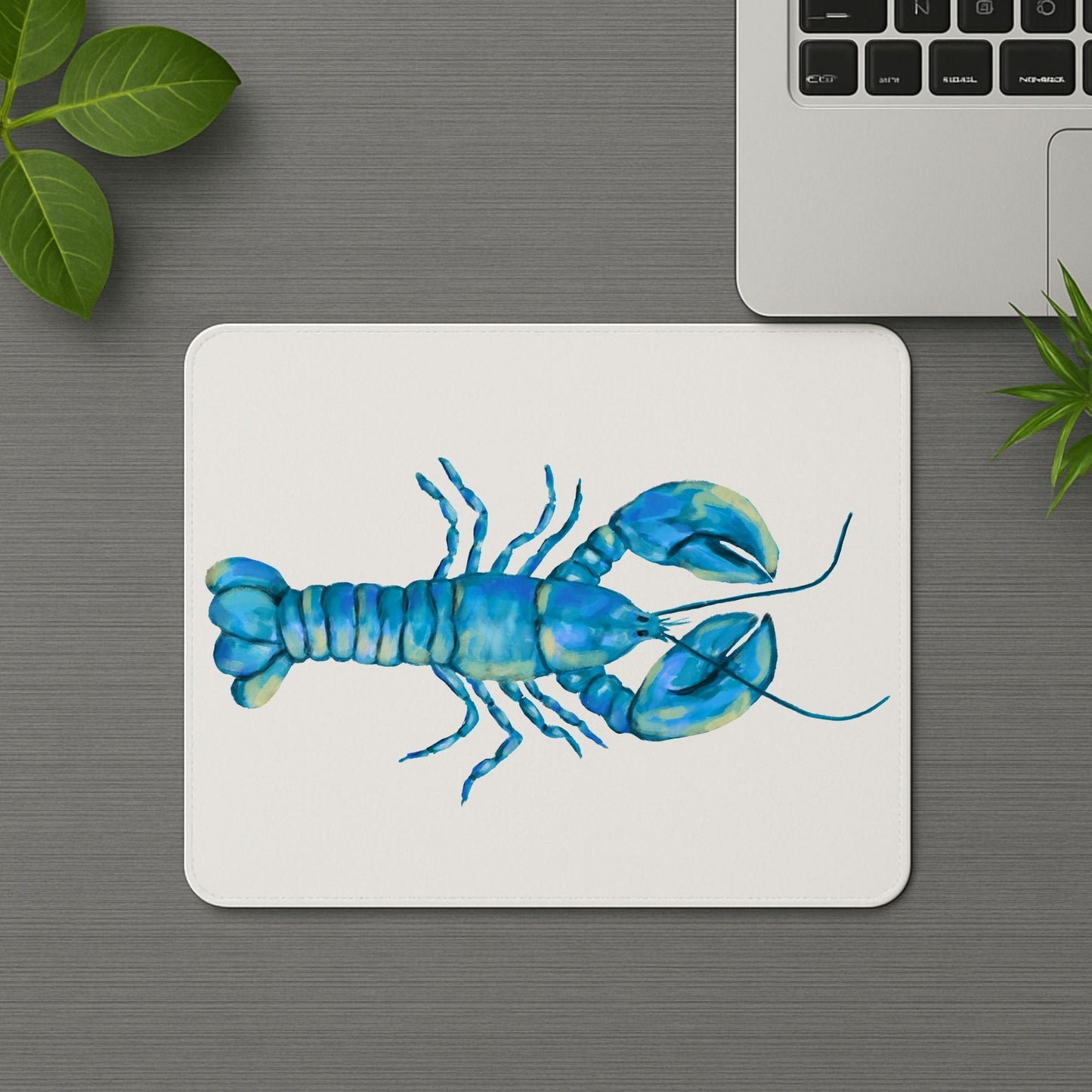 Blue Lobster Vinyl Mousepad - MerikaArt