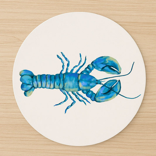 Blue Lobster Vinyl Mousepad - MerikaArt