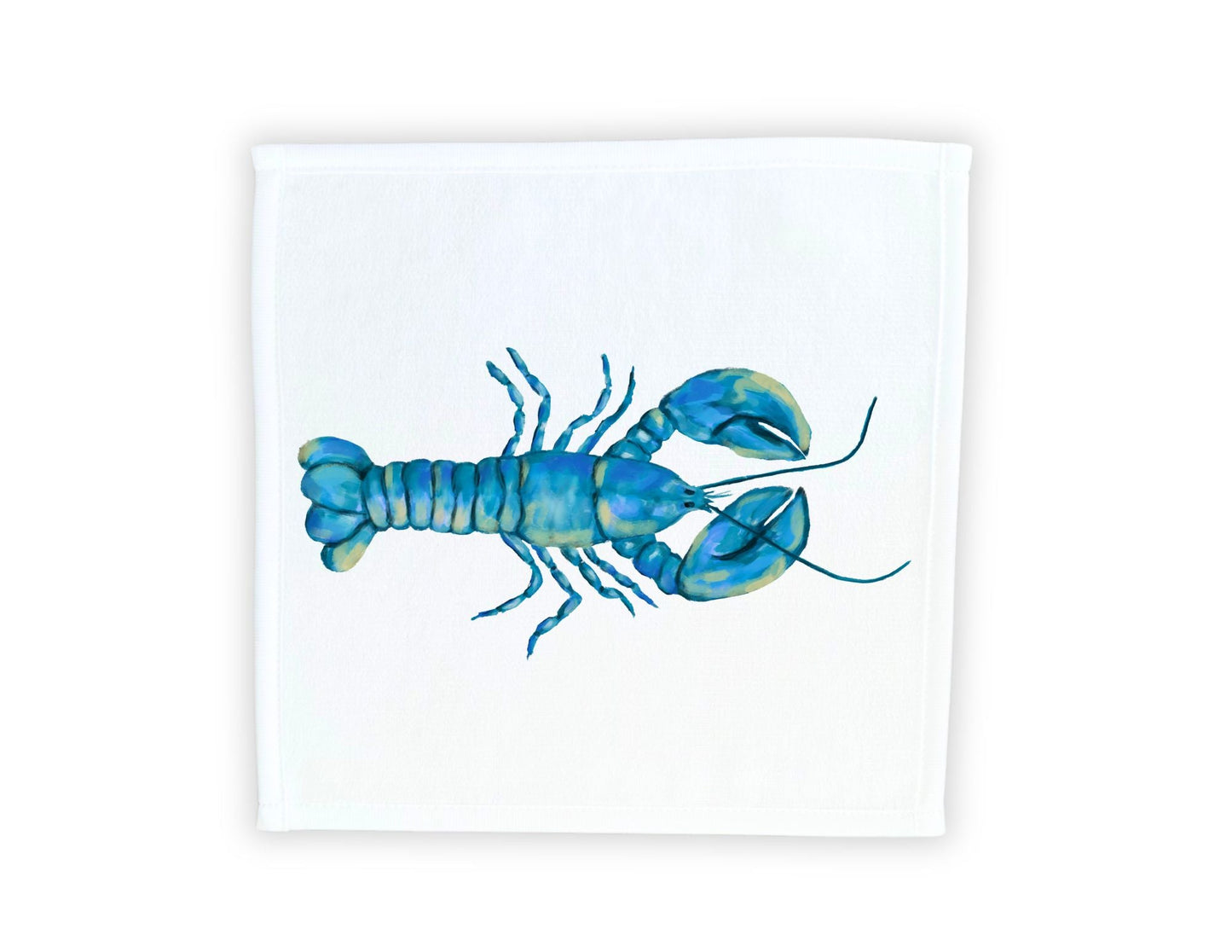 Blue Lobster Washcloth - MerikaArt