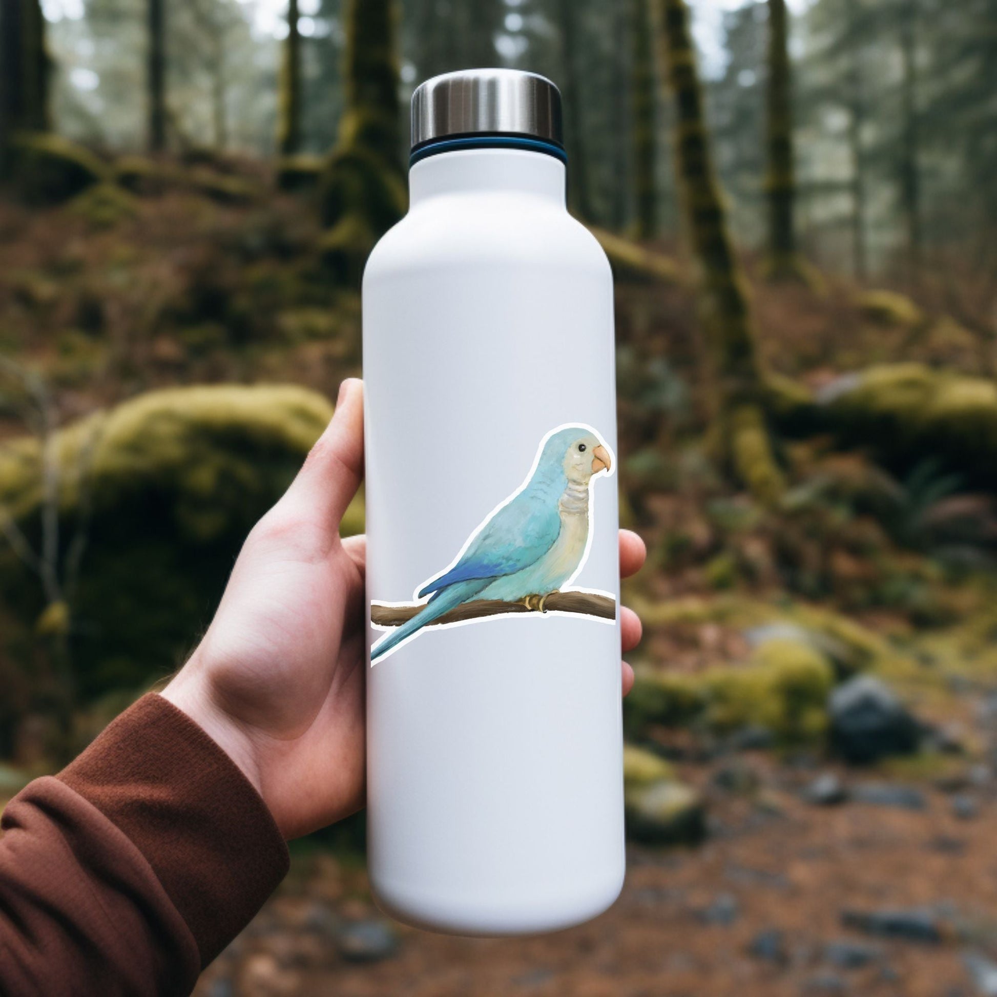 Blue Parakeet Sticker - MerikaArt