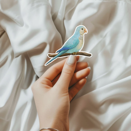 Blue Parakeet Sticker - MerikaArt