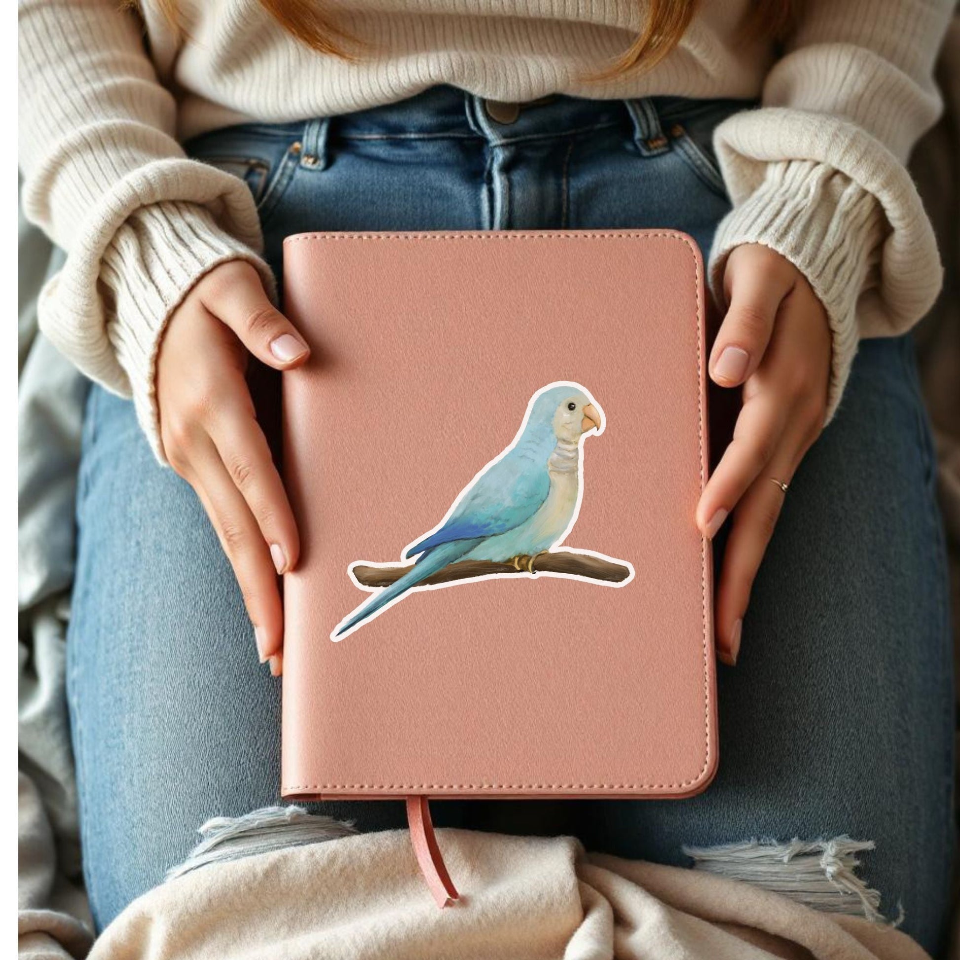 Blue Parakeet Sticker - MerikaArt