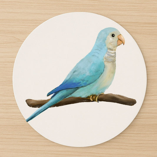Blue Parrotlet Mousepad - MerikaArt