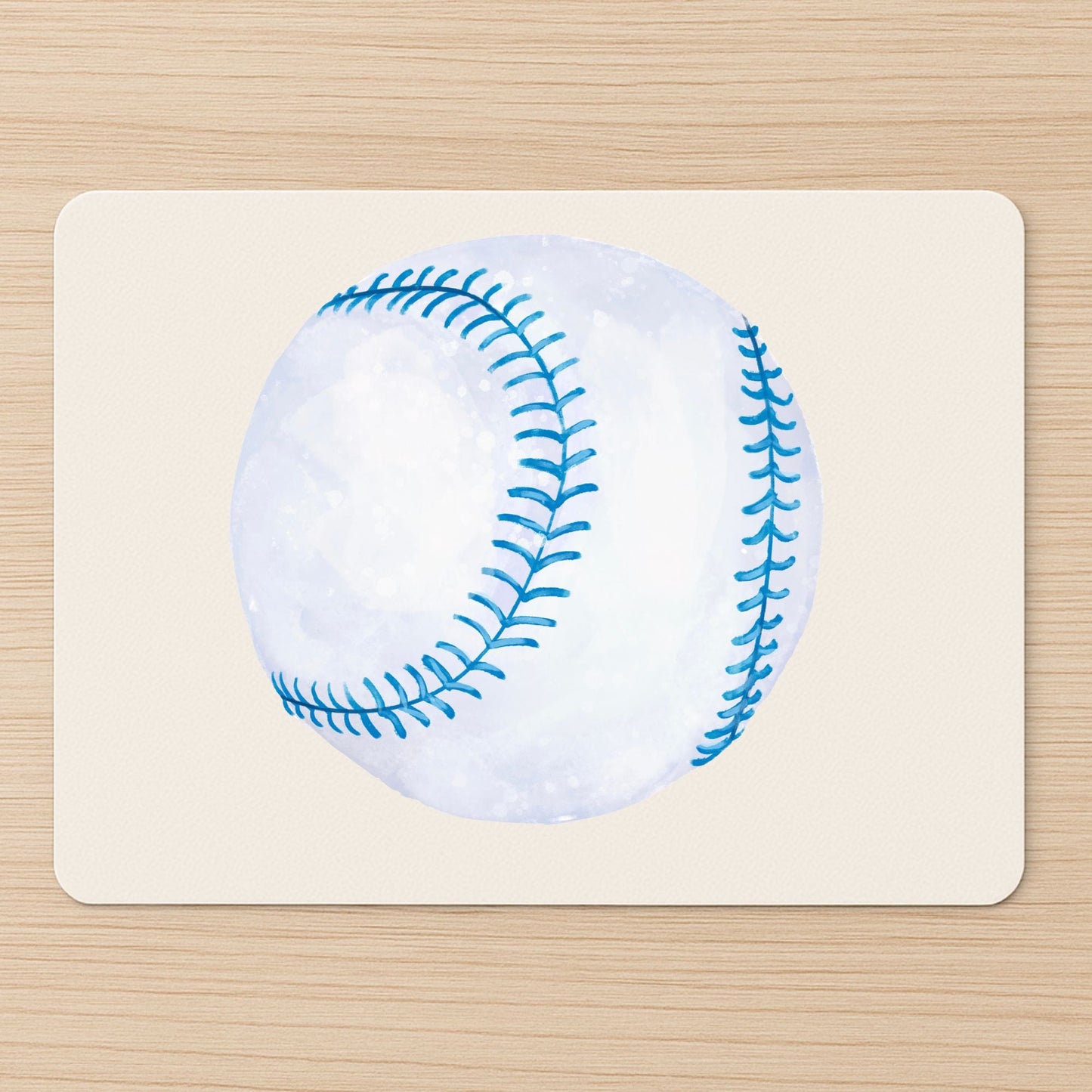 Blue Stitch Baseball Mousepad - MerikaArt
